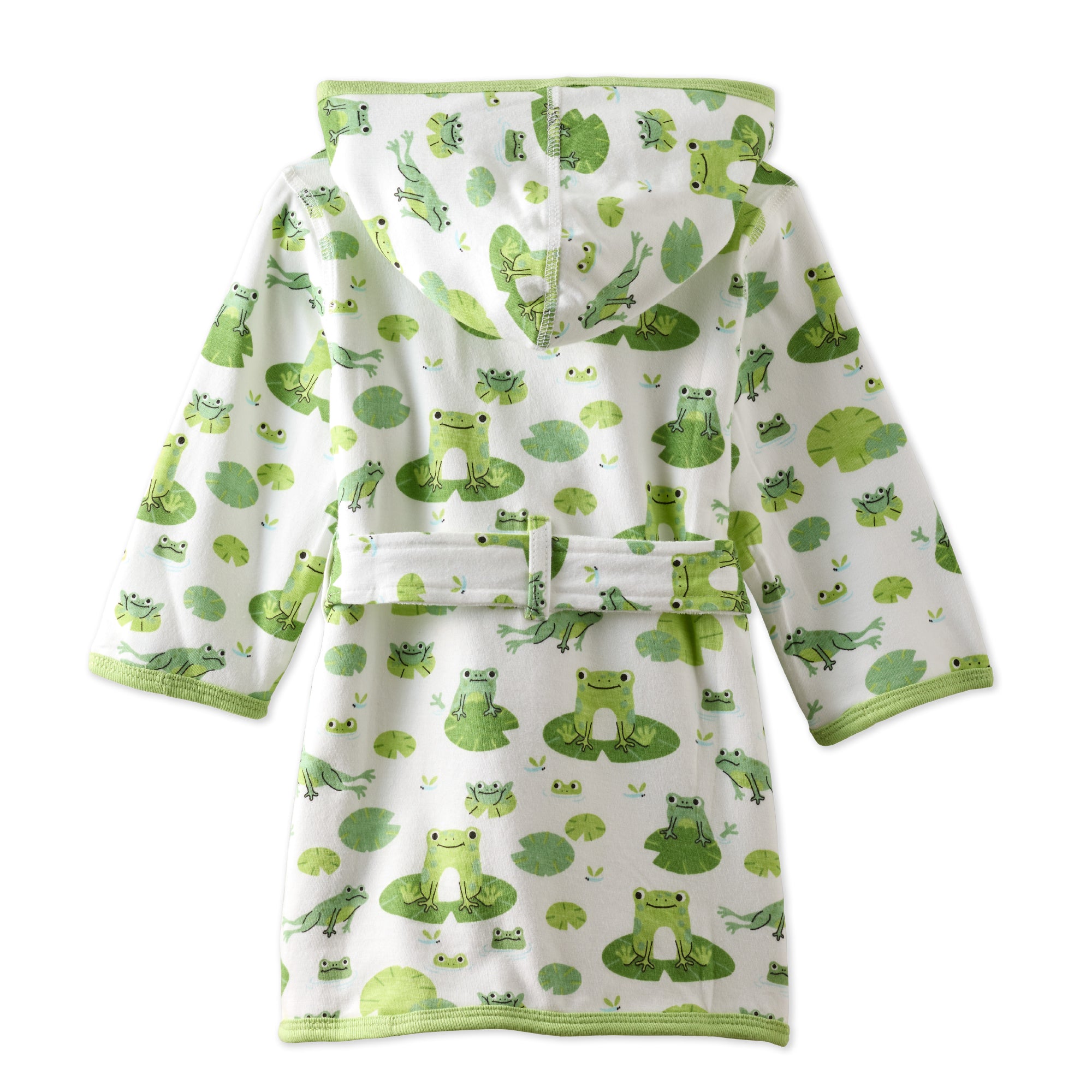 Back side of robin robe pictured on a white background