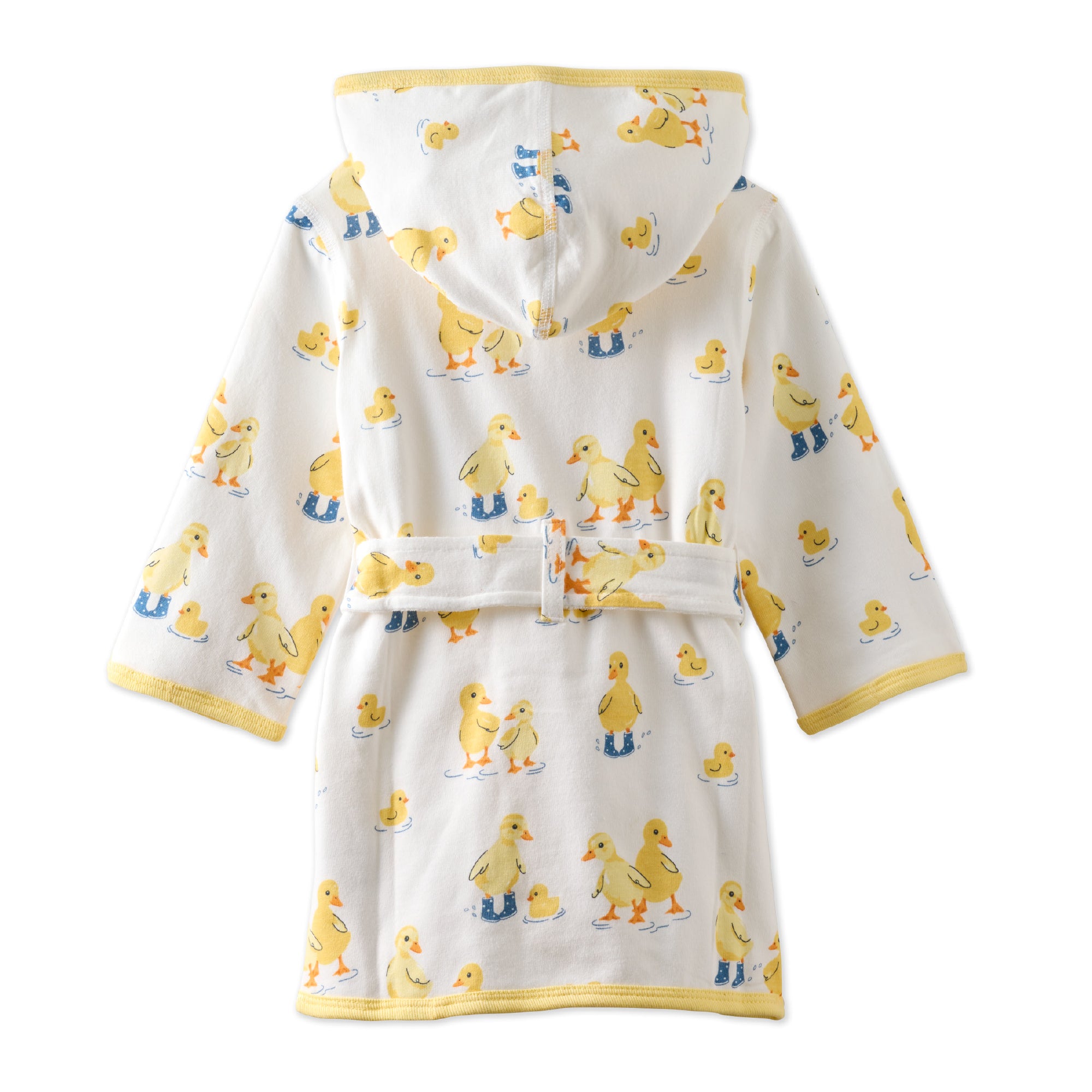 Back side of robin robe pictured on a white background