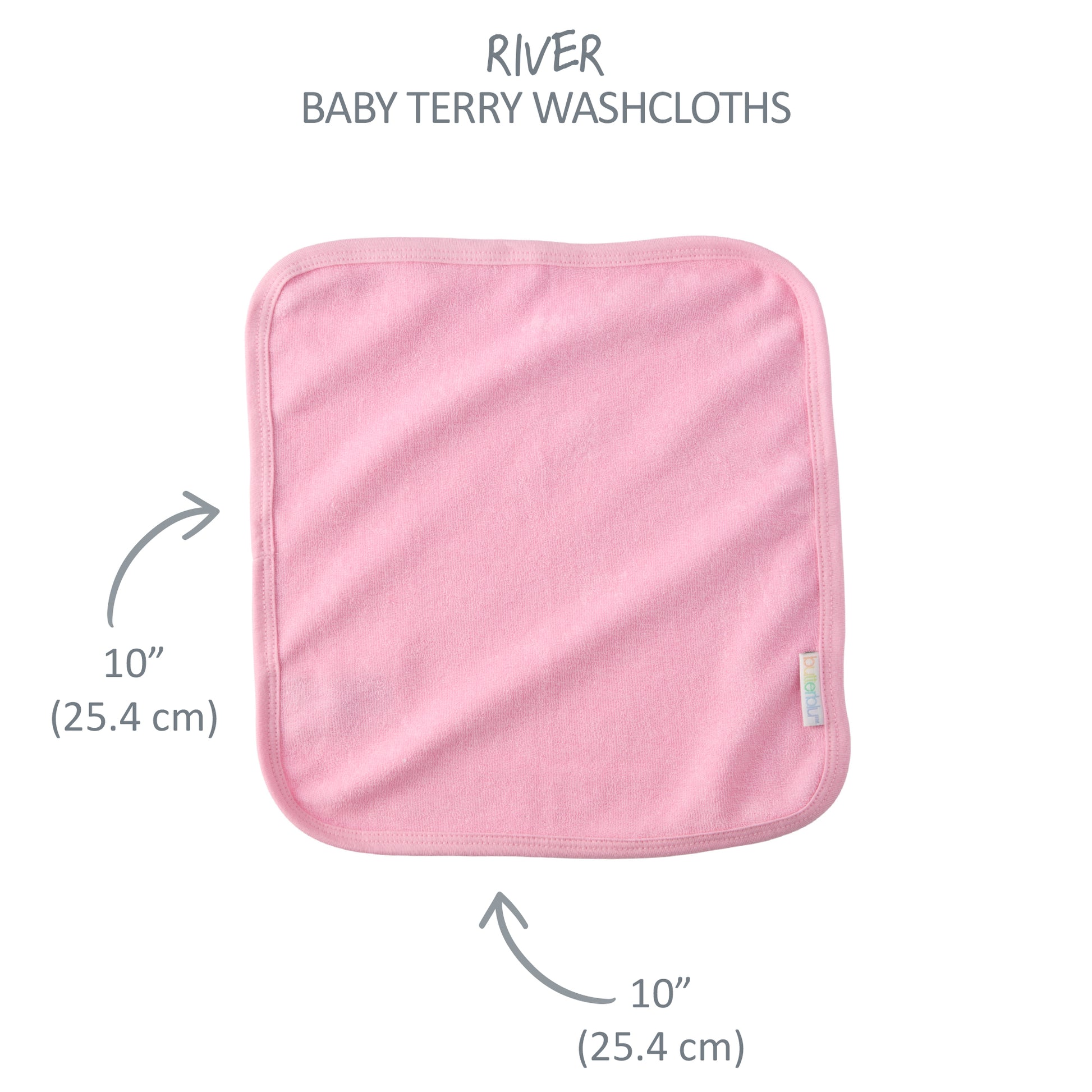 River Baby Terry Washcloths measurements