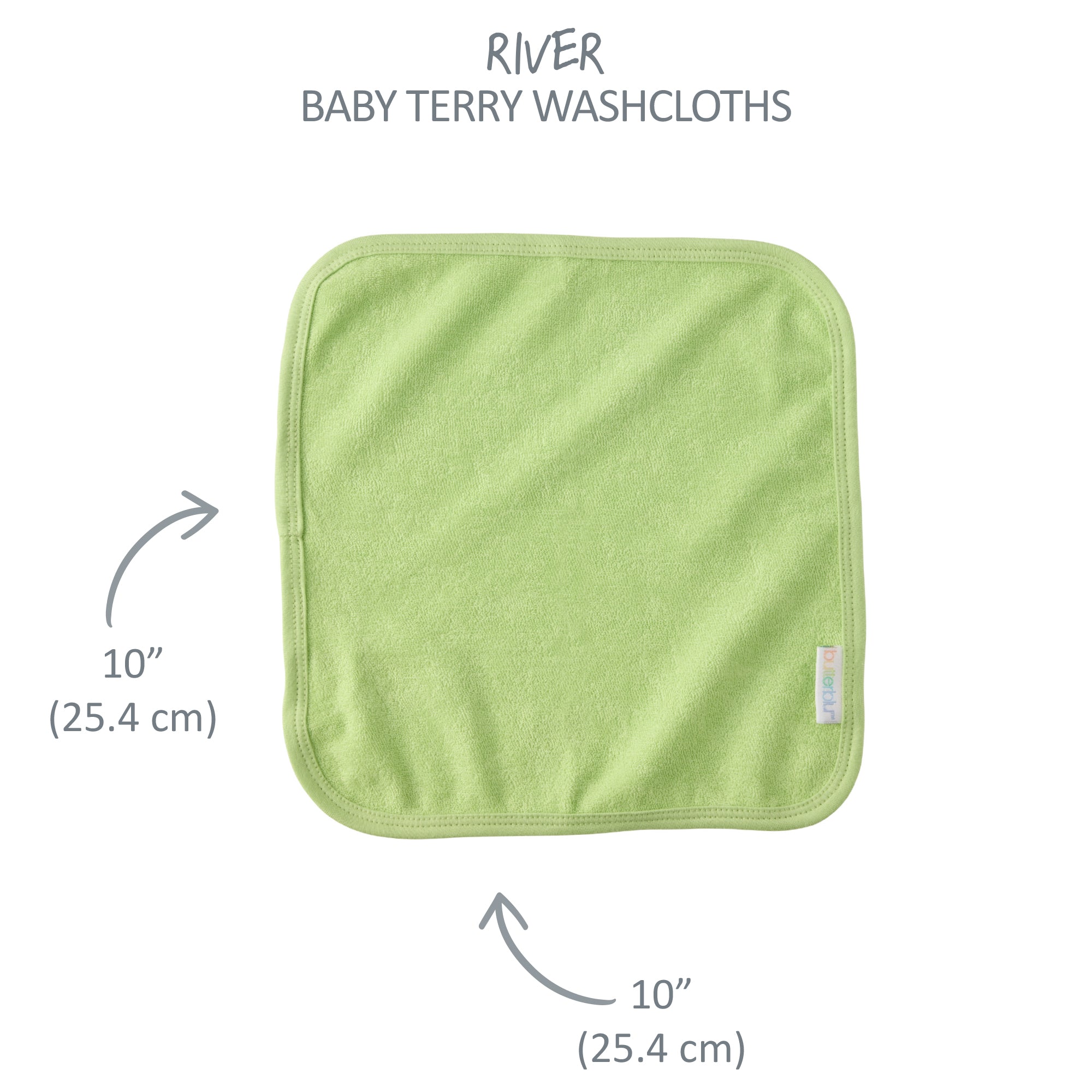 River Baby Terry Washcloths measurements