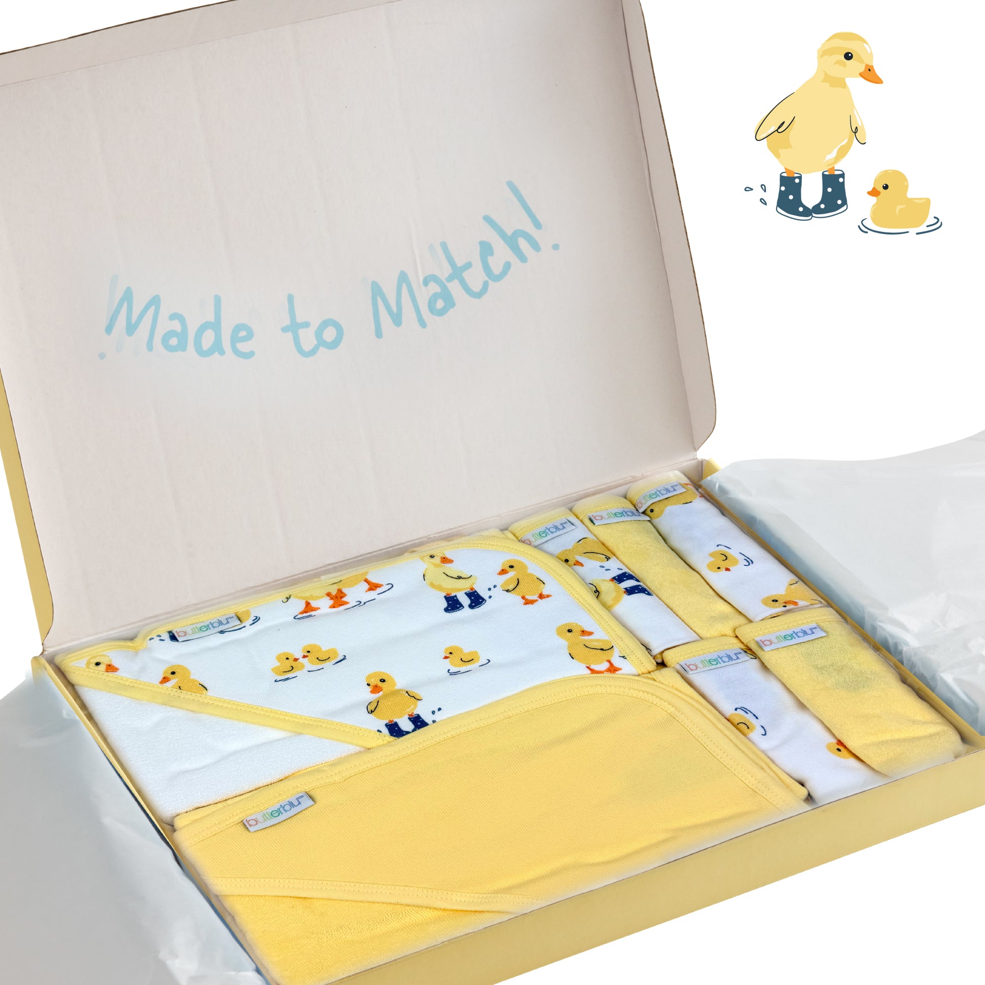 Gift set packaged neatly into Gift box, with Made to match logo printed on