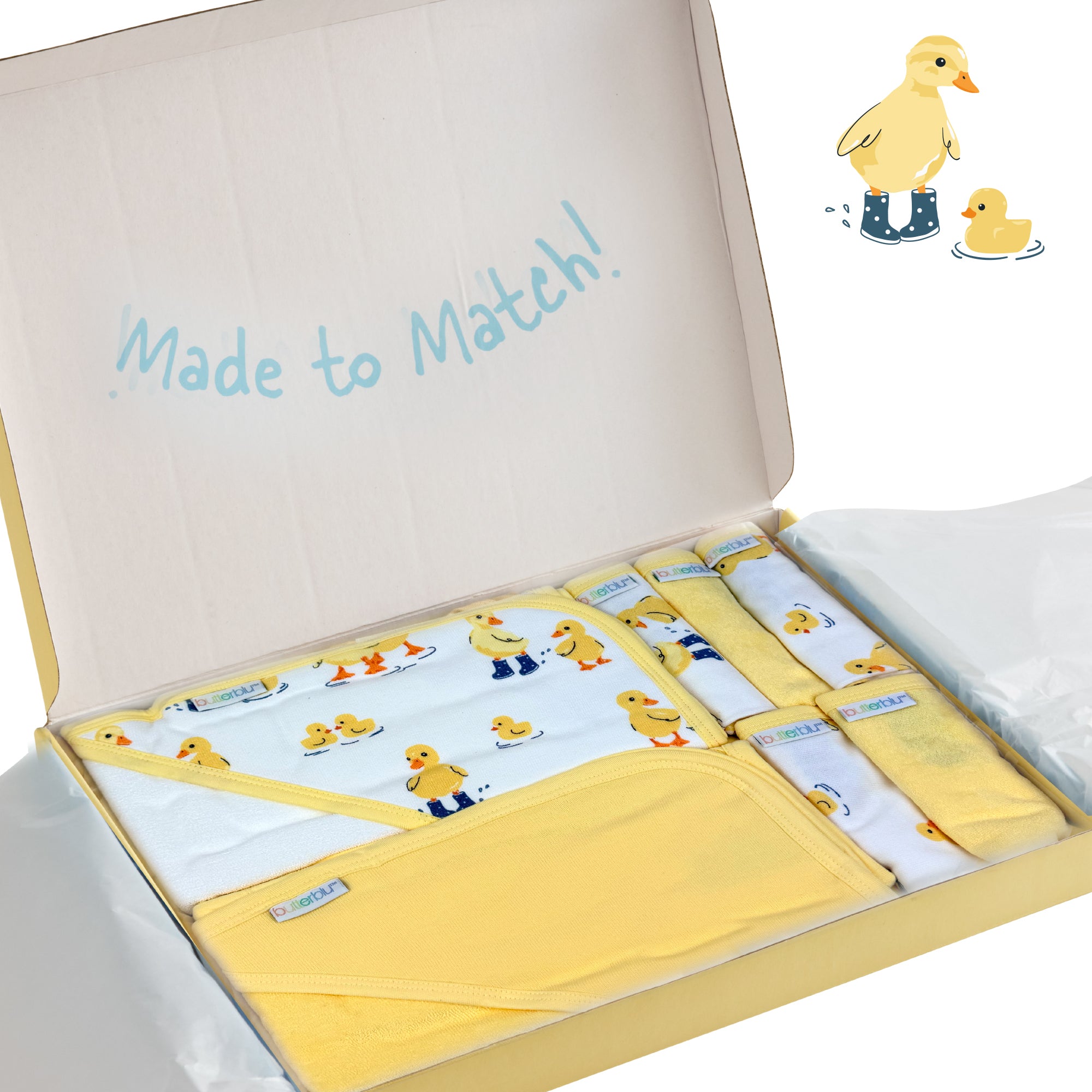 Gift set packaged neatly into Gift box, with Made to match logo printed on