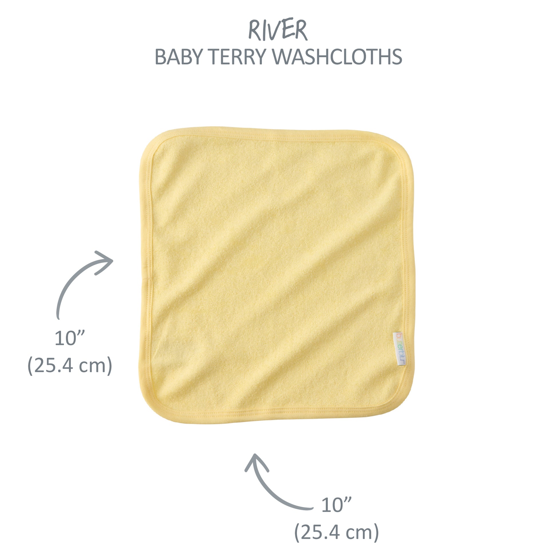 River Baby Terry Washcloths measurements