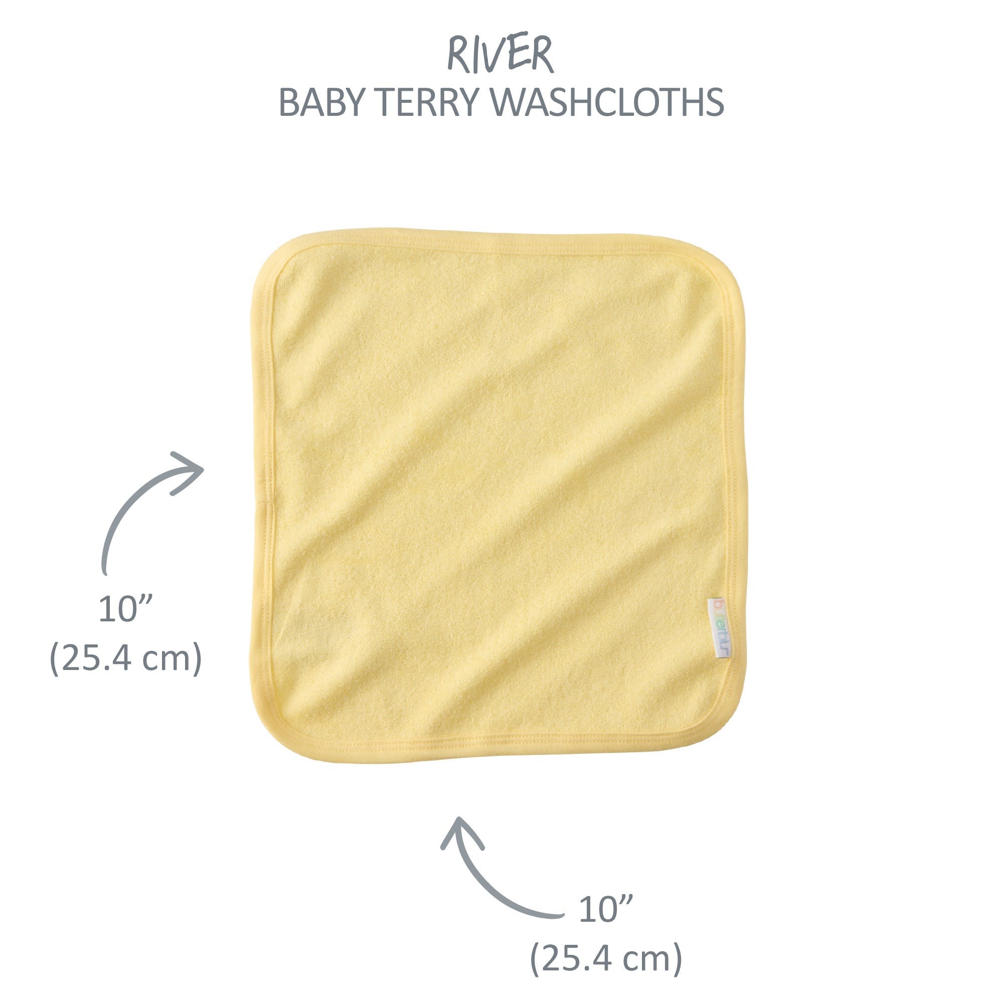 River Baby Terry Washcloths measurements