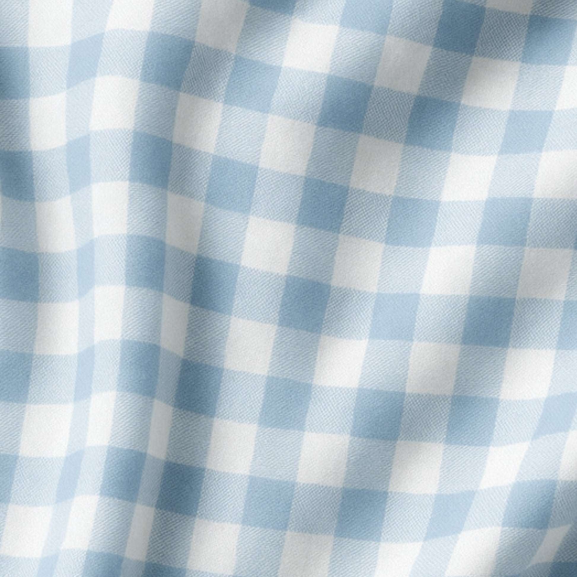 Close-up of blue and white checkered fabric