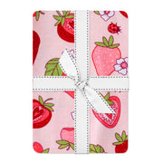 Butterblu Frankie fitted crib sheet in Berry Best — GOTS-certified organic cotton crib sheet for standard cribs