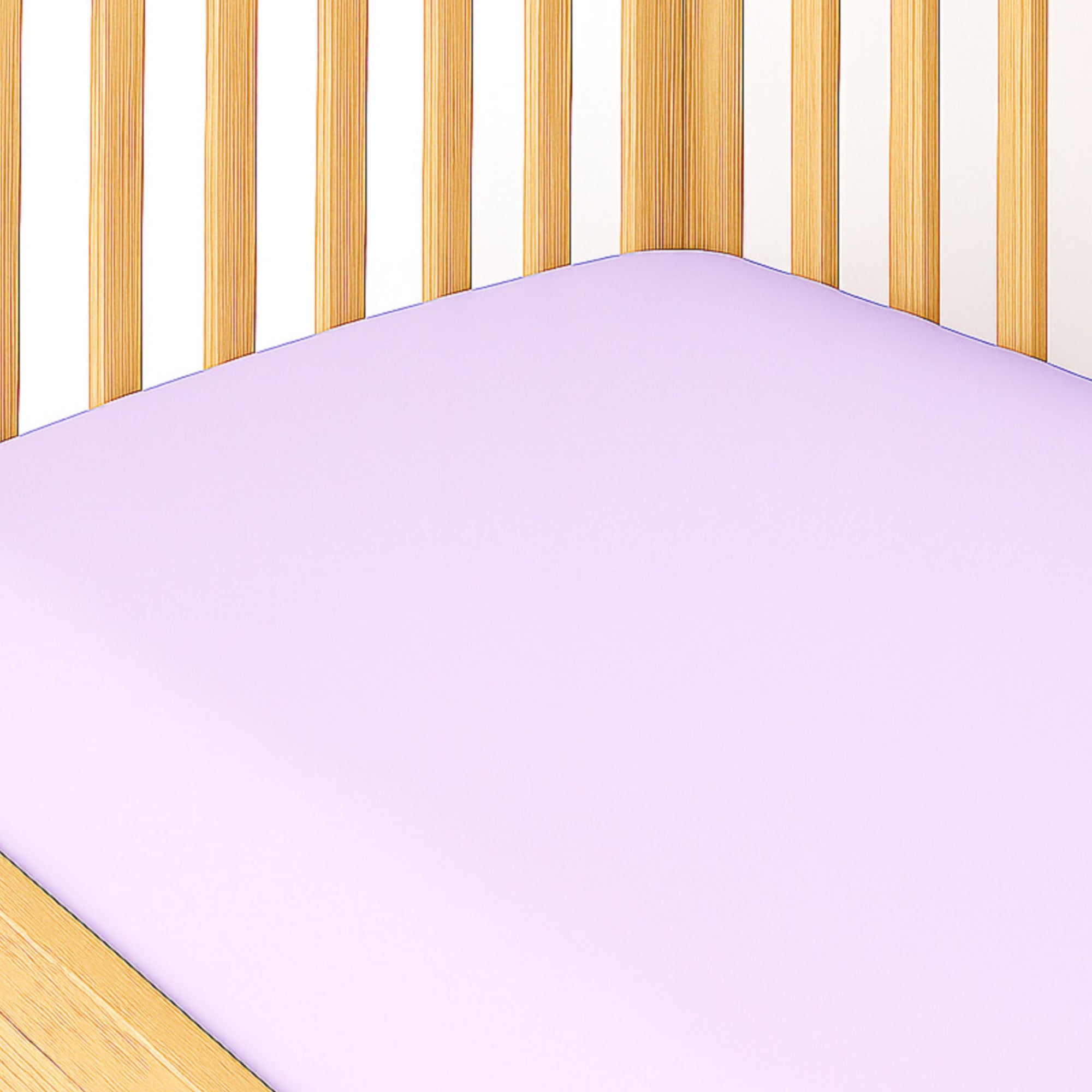 pink sheet on a wooden bed