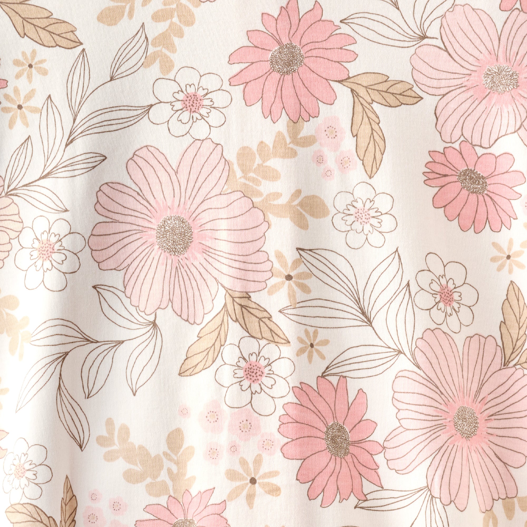 Butterblu Frankie fitted crib sheet in Pretty Petals — GOTS-certified organic cotton crib sheet for standard cribs