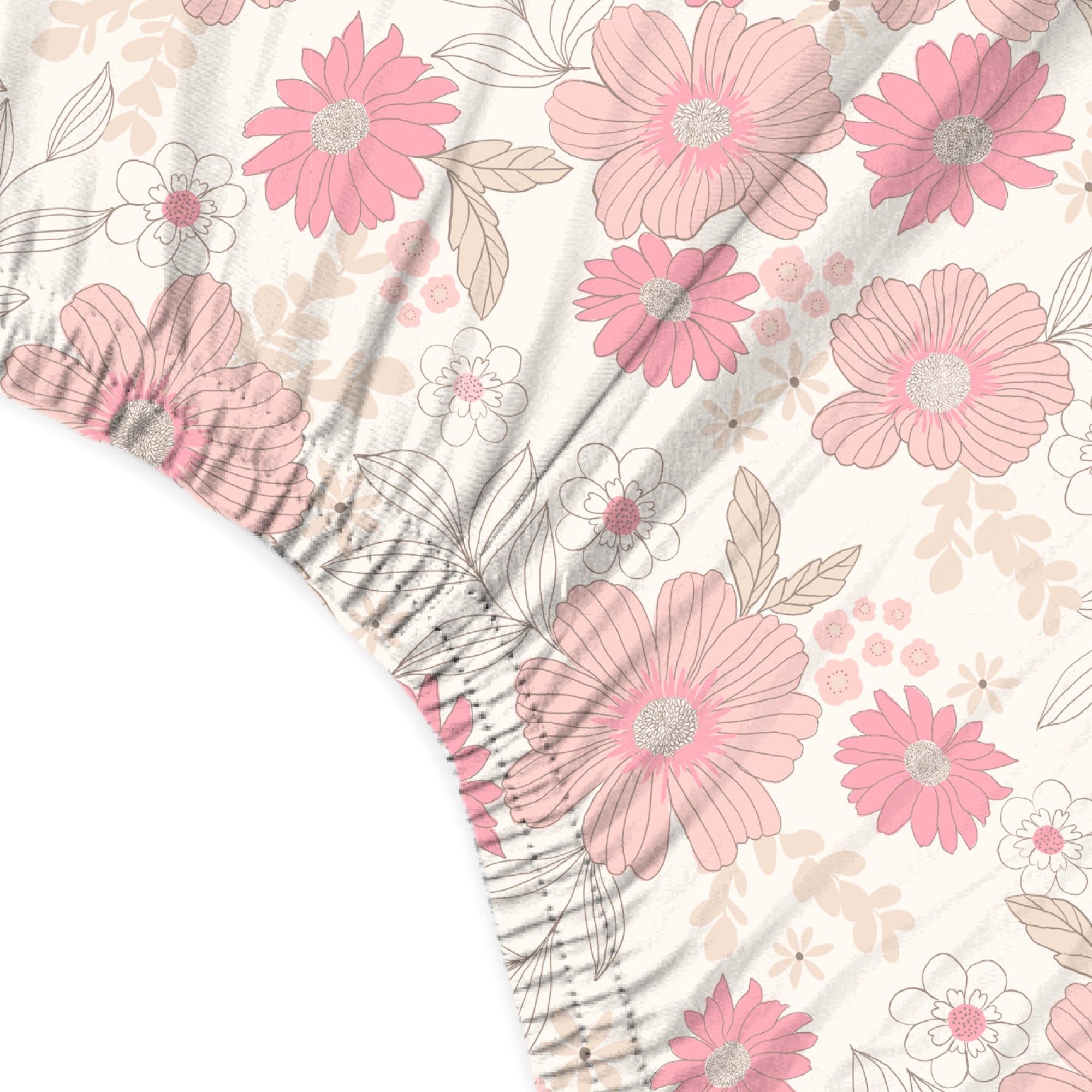 Butterblu Frankie fitted crib sheet in Pretty Petals — GOTS-certified organic cotton crib sheet for standard cribs