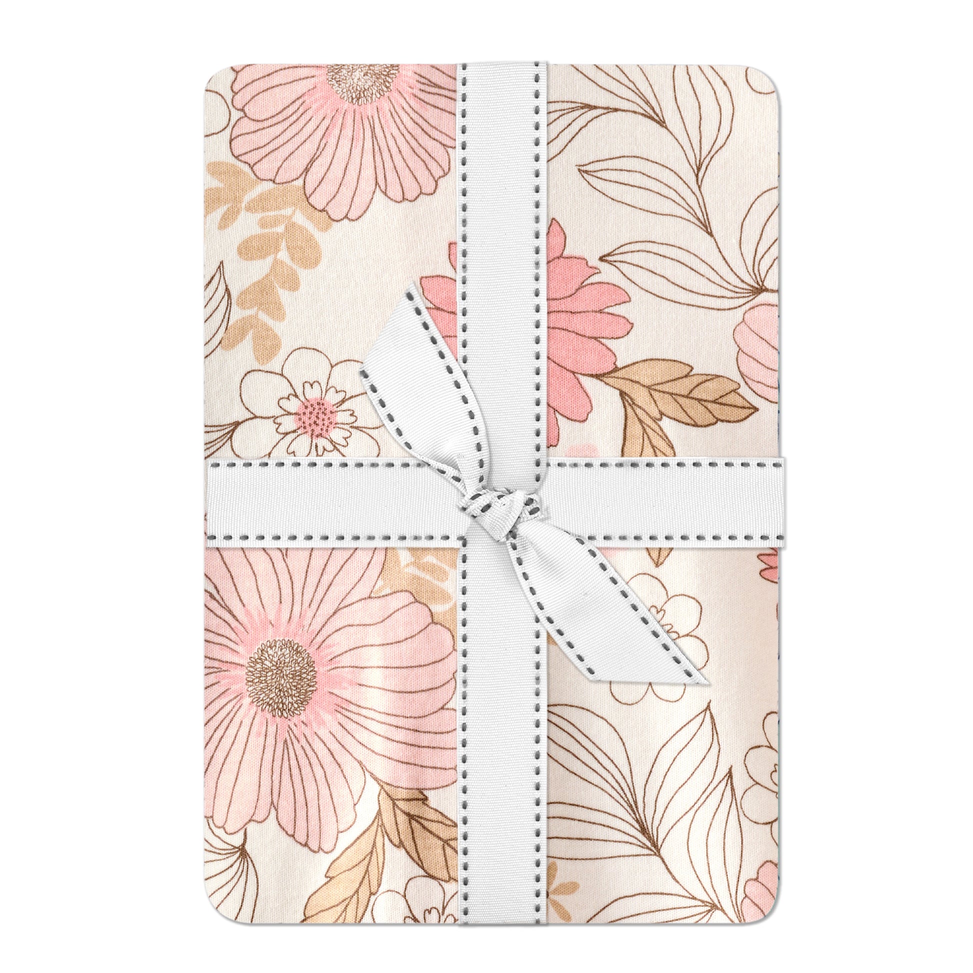 Butterblu Frankie fitted crib sheet in Pretty Petals — GOTS-certified organic cotton crib sheet for standard cribs