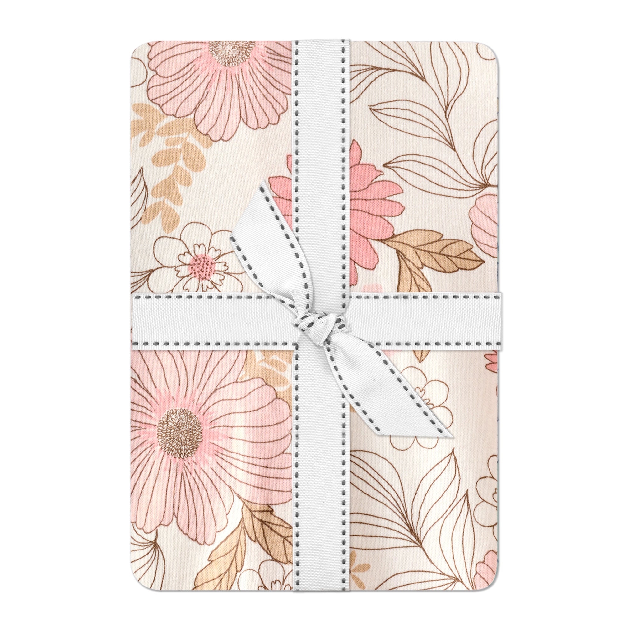 Butterblu Frankie fitted crib sheet in Pretty Petals — GOTS-certified organic cotton crib sheet for standard cribs