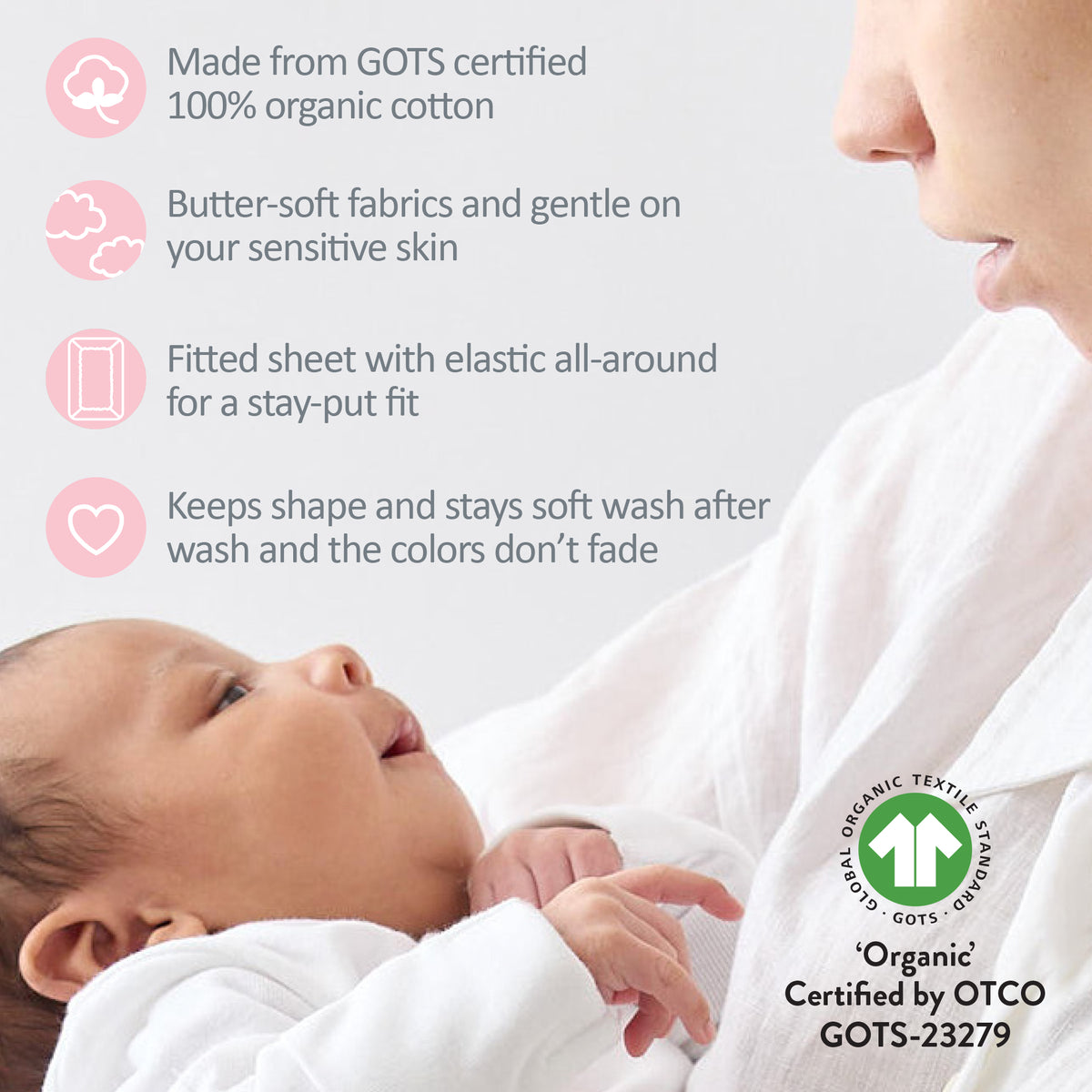 FRANKIE 2-Pack Fitted Crib Sheet