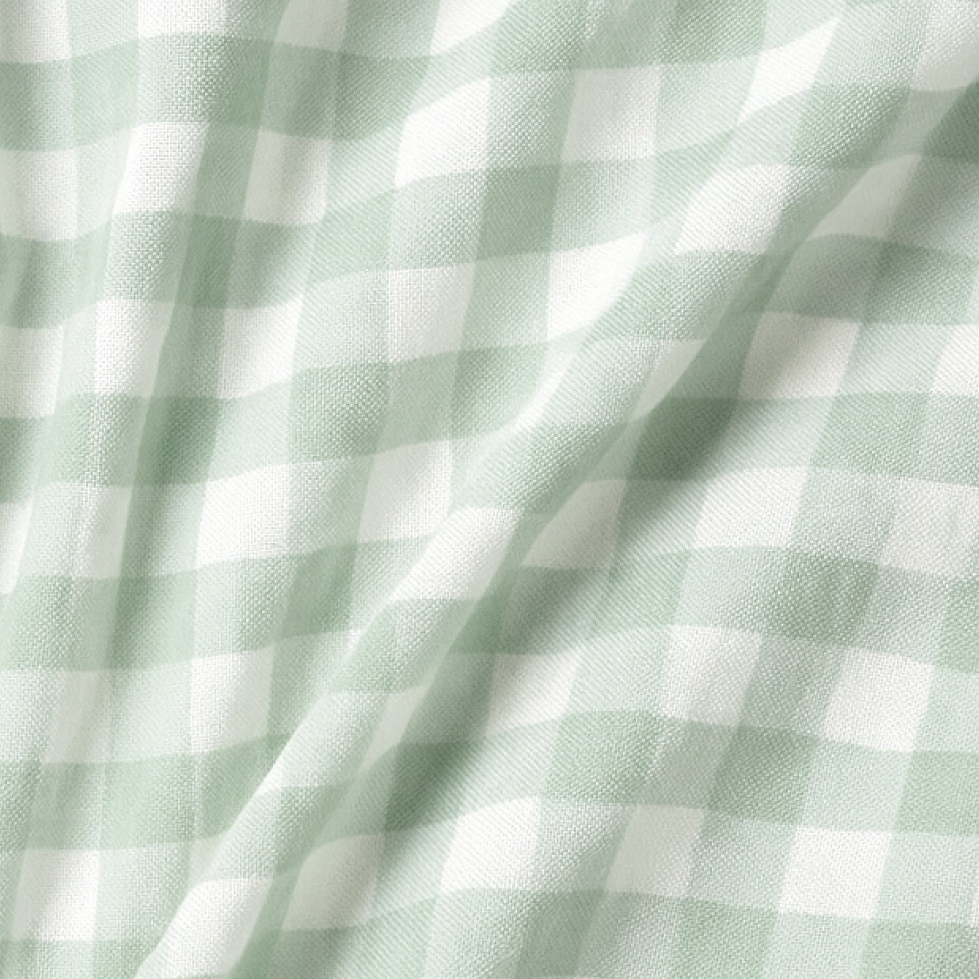 Close-up of green and white checkered fabric