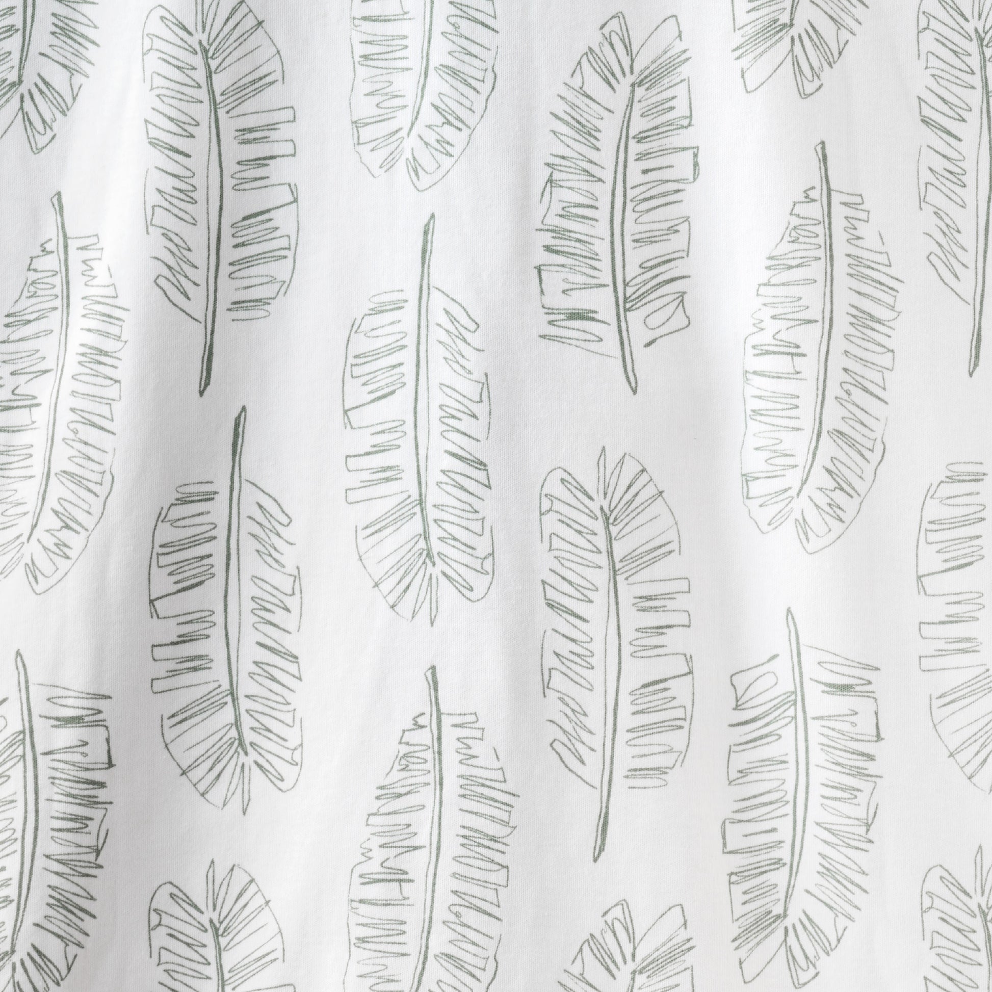 Pattern of black leaf outlines on a white background