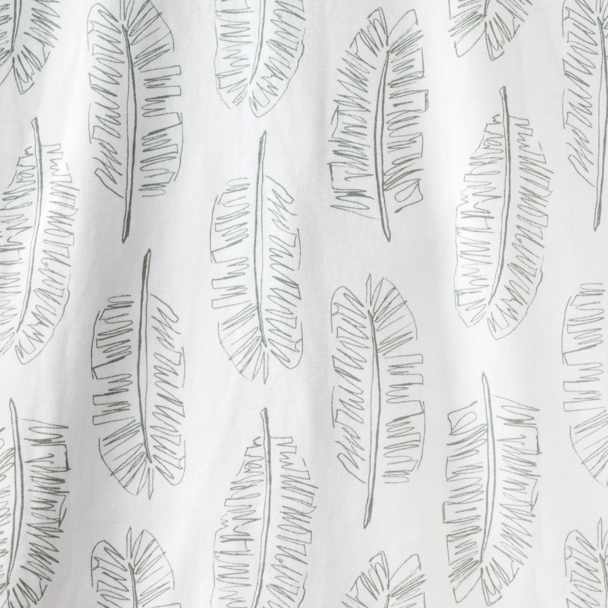 Pattern of black leaf outlines on a white background