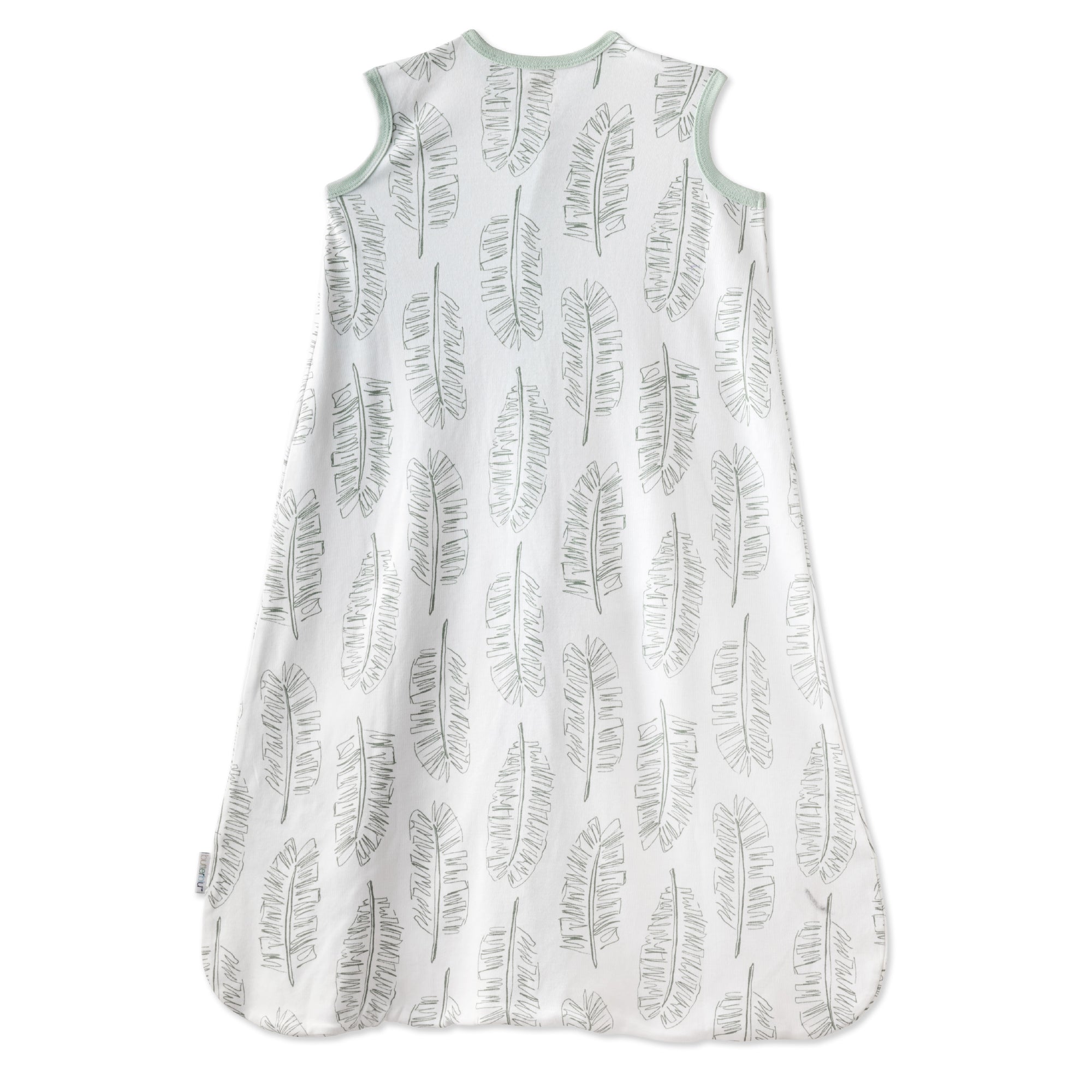 White sleeveless top with leaf pattern on a white background