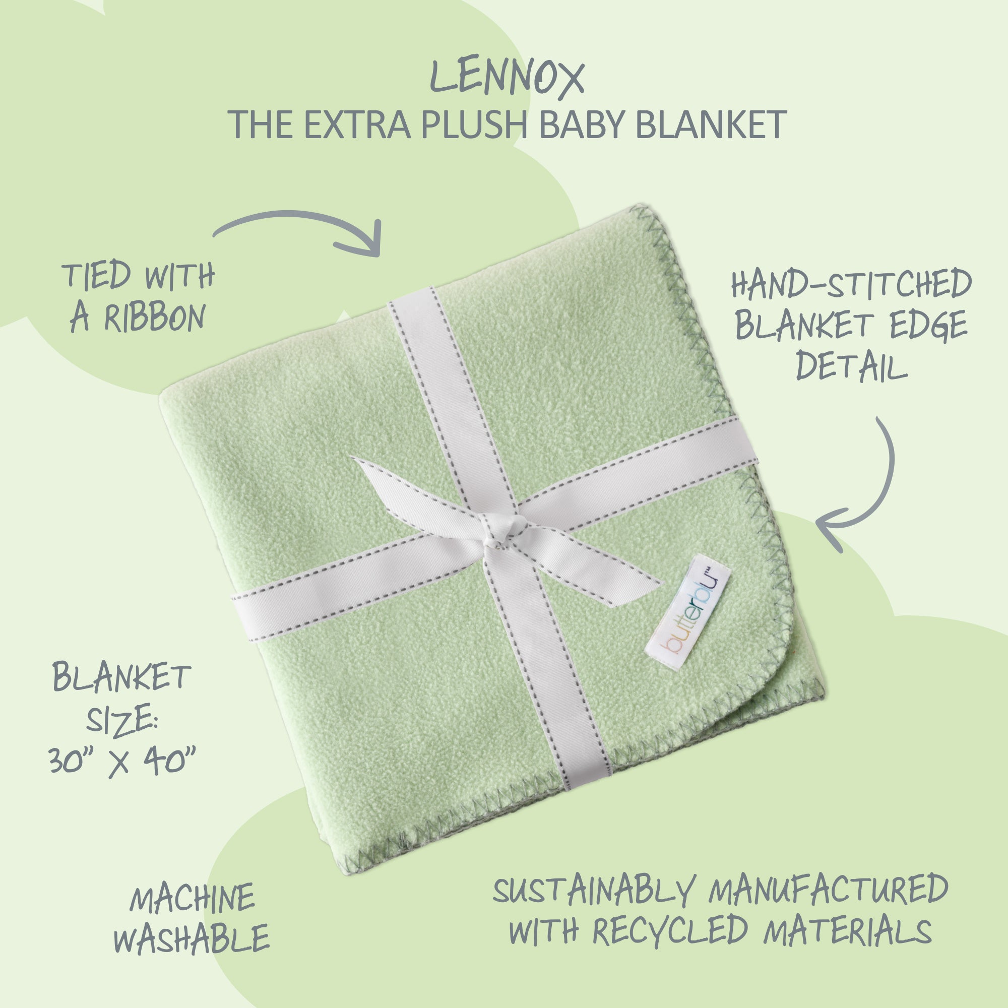 LENNOX Ultra Luxe Plush Baby Blanket – Butterblu