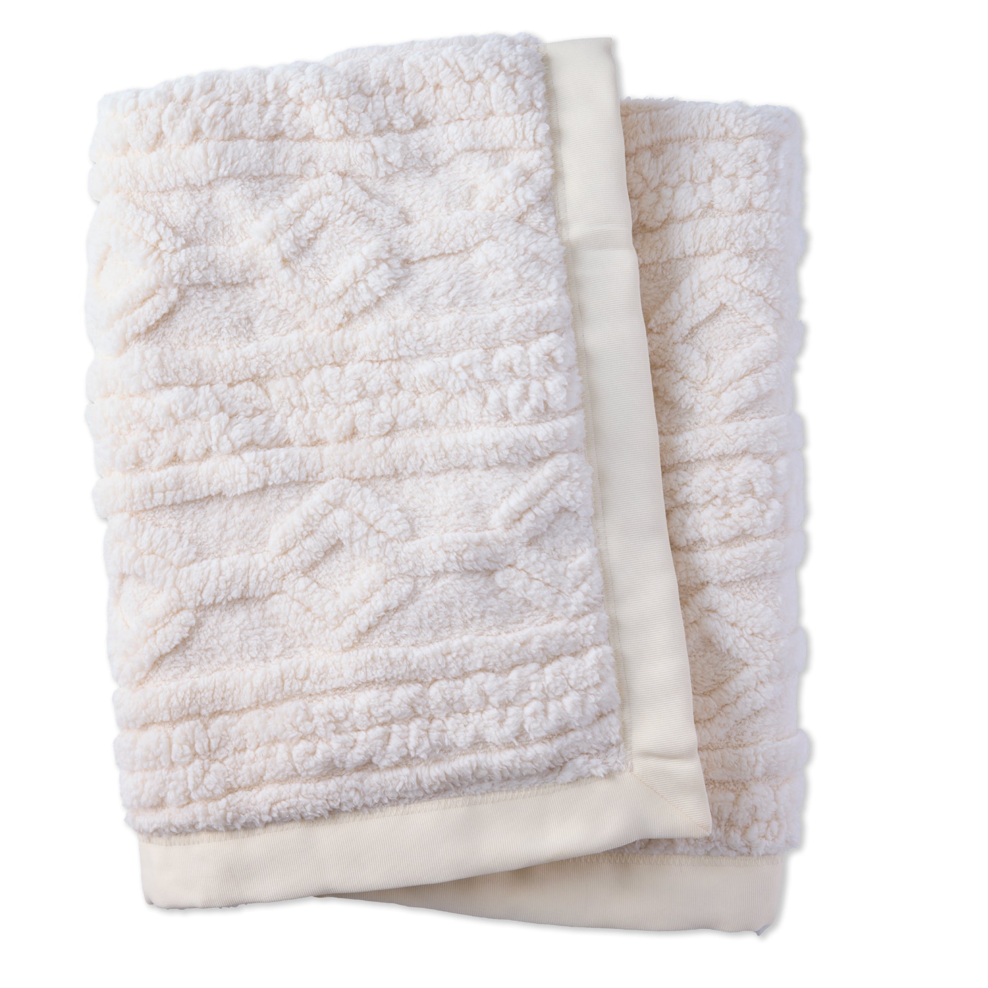 PRESLEY Ultra Luxe Plush Textured Fleece Baby Stroller Blanket