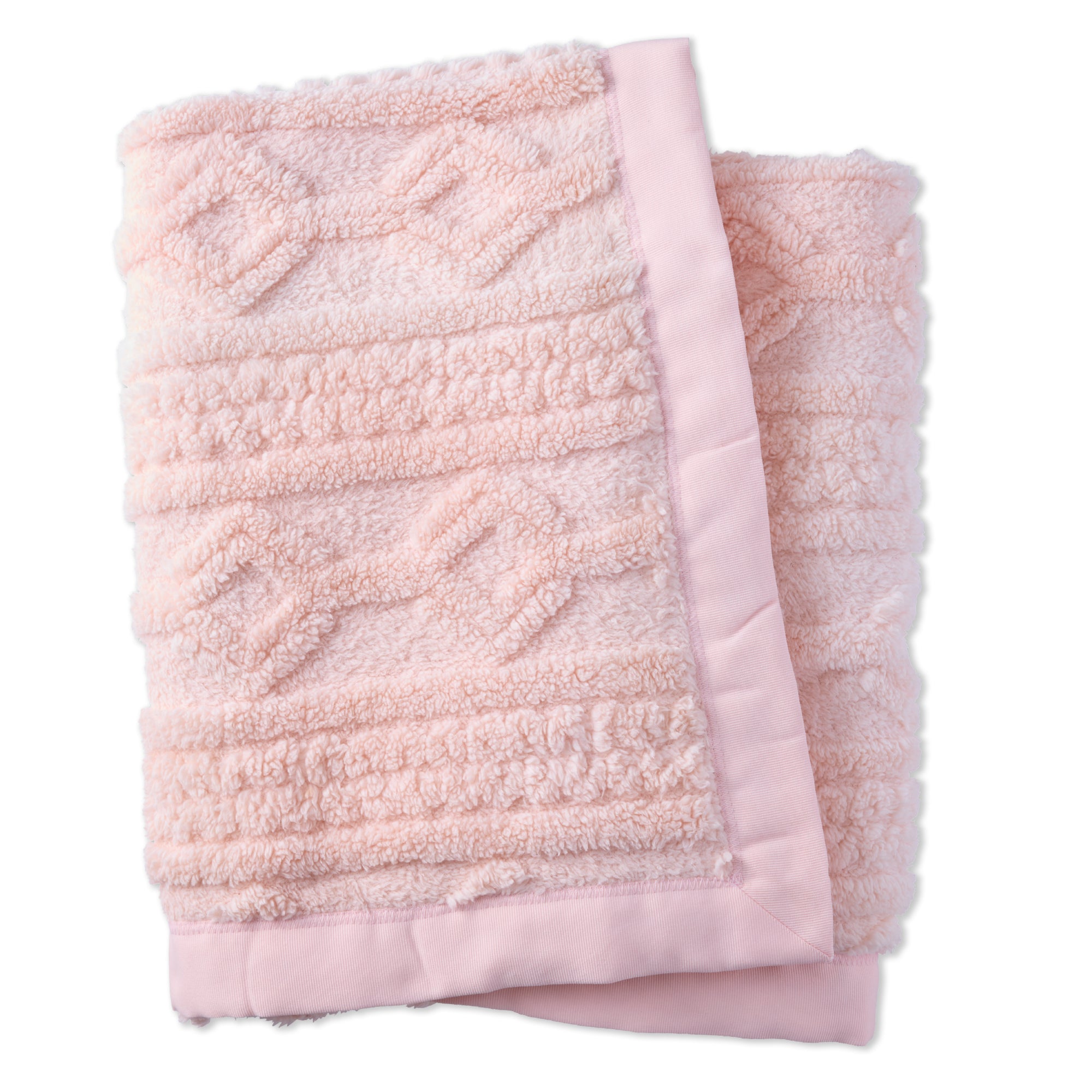 PRESLEY Ultra Luxe Plush Textured Fleece Baby Stroller Blanket