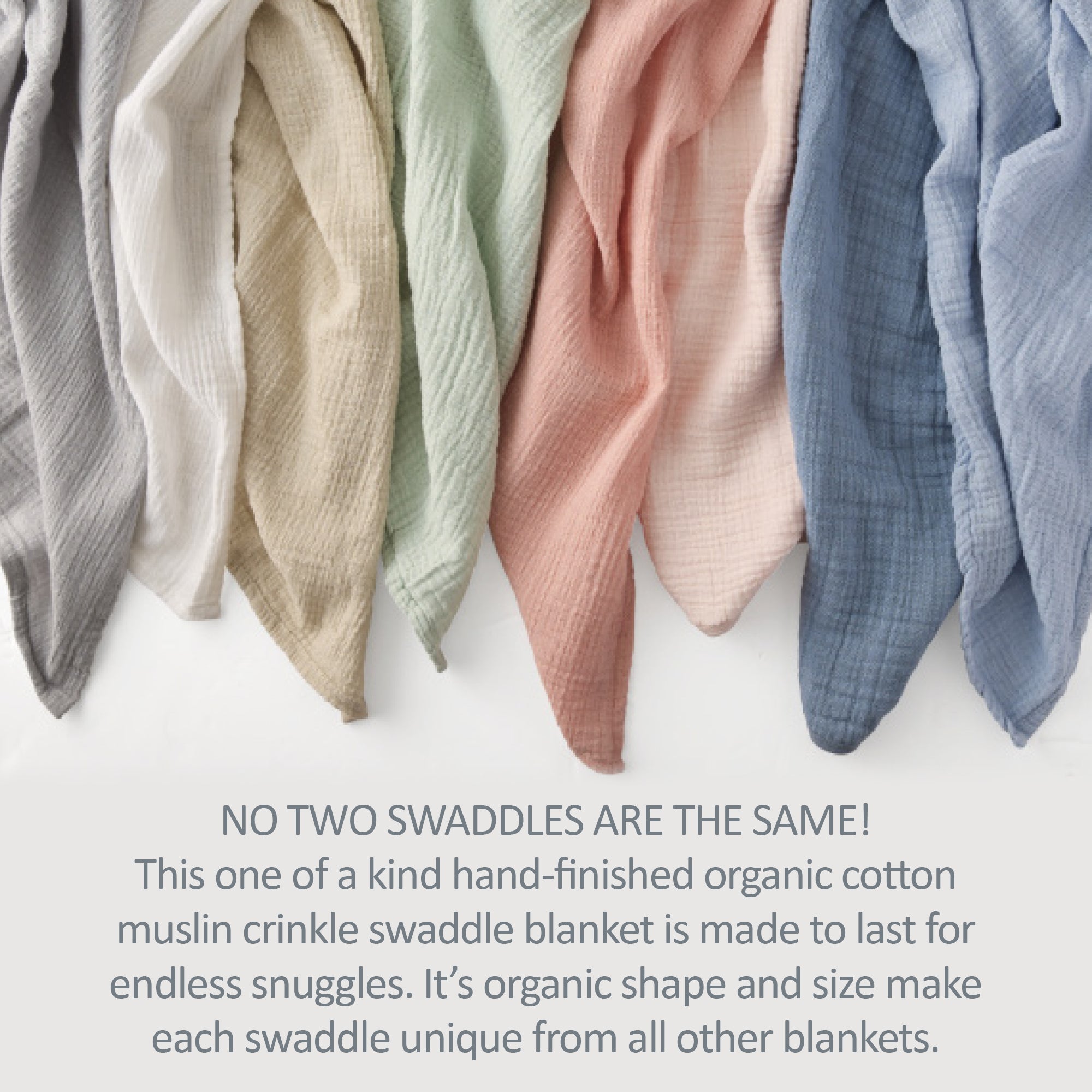 SWOON 2-Pack Crinkle Muslin Baby Swaddle Blanket