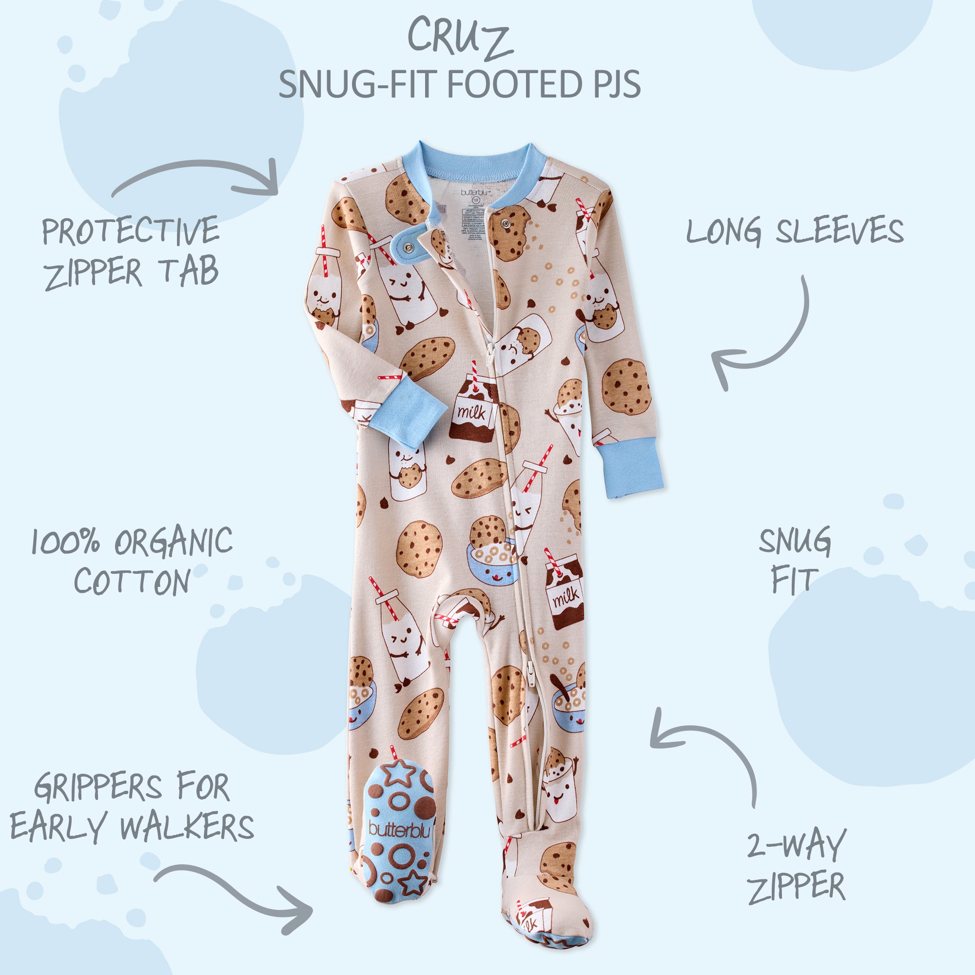 CRUZ Snug Fit Footed Sleeper