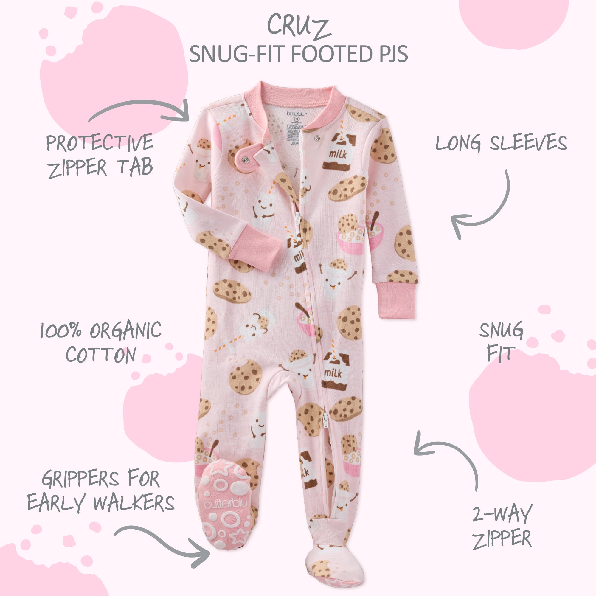 CRUZ Snug Fit Footed Sleeper