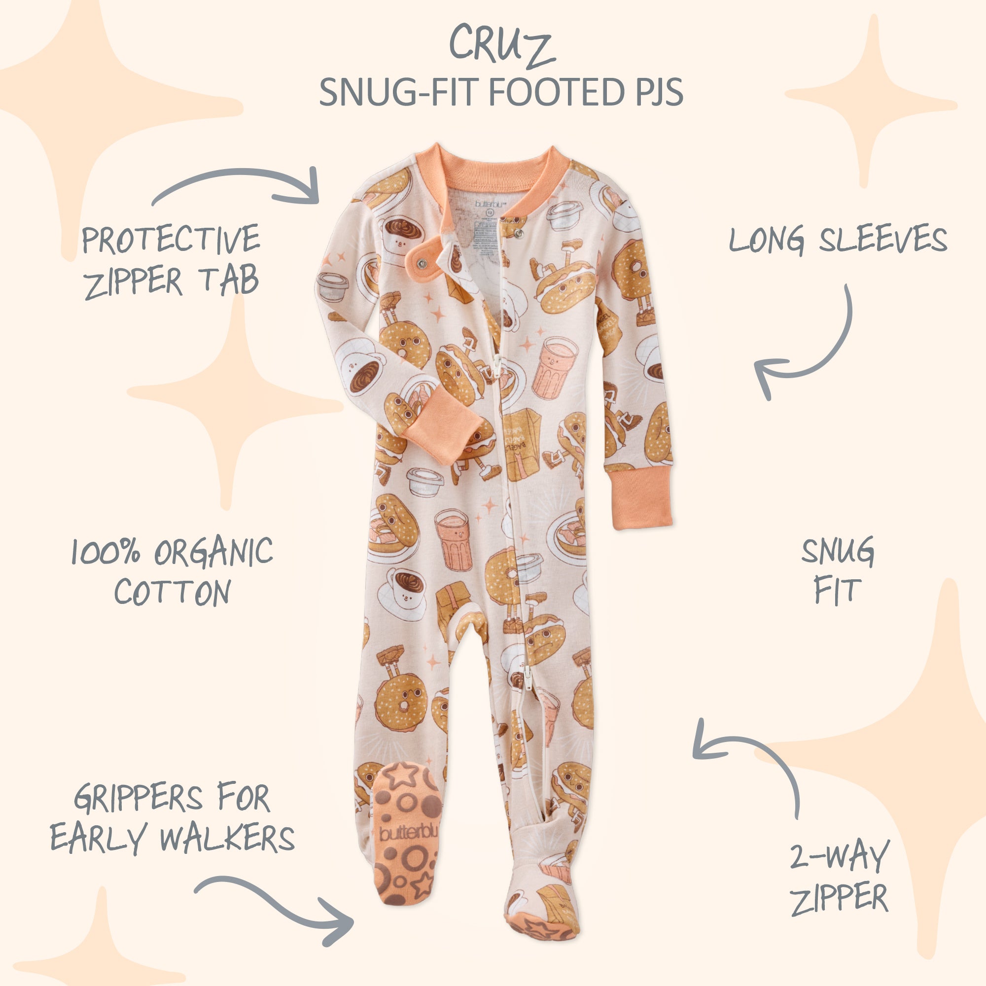 CRUZ Snug Fit Footed Sleeper