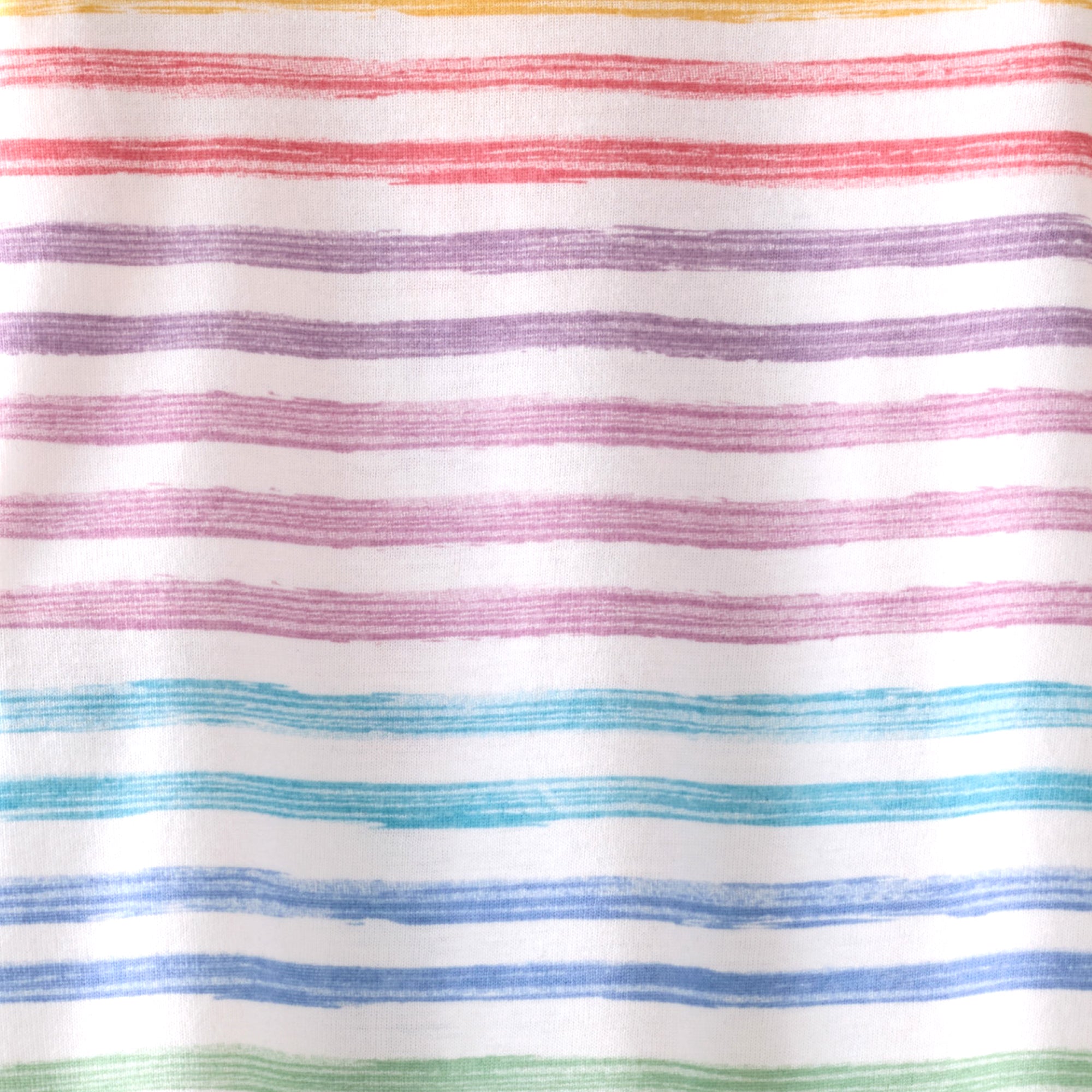 Striped fabric with multicolor horizontal lines on a white background