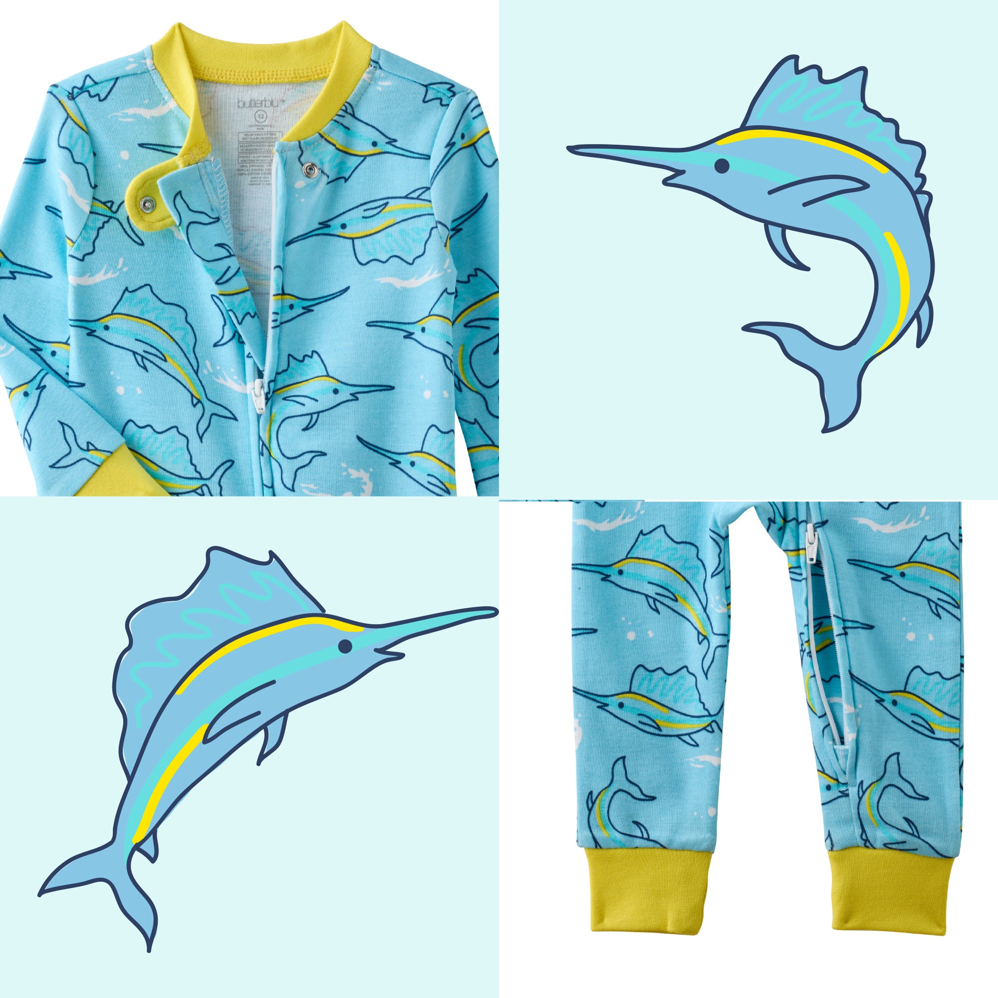 Big Catch top and bottom pattern collage
