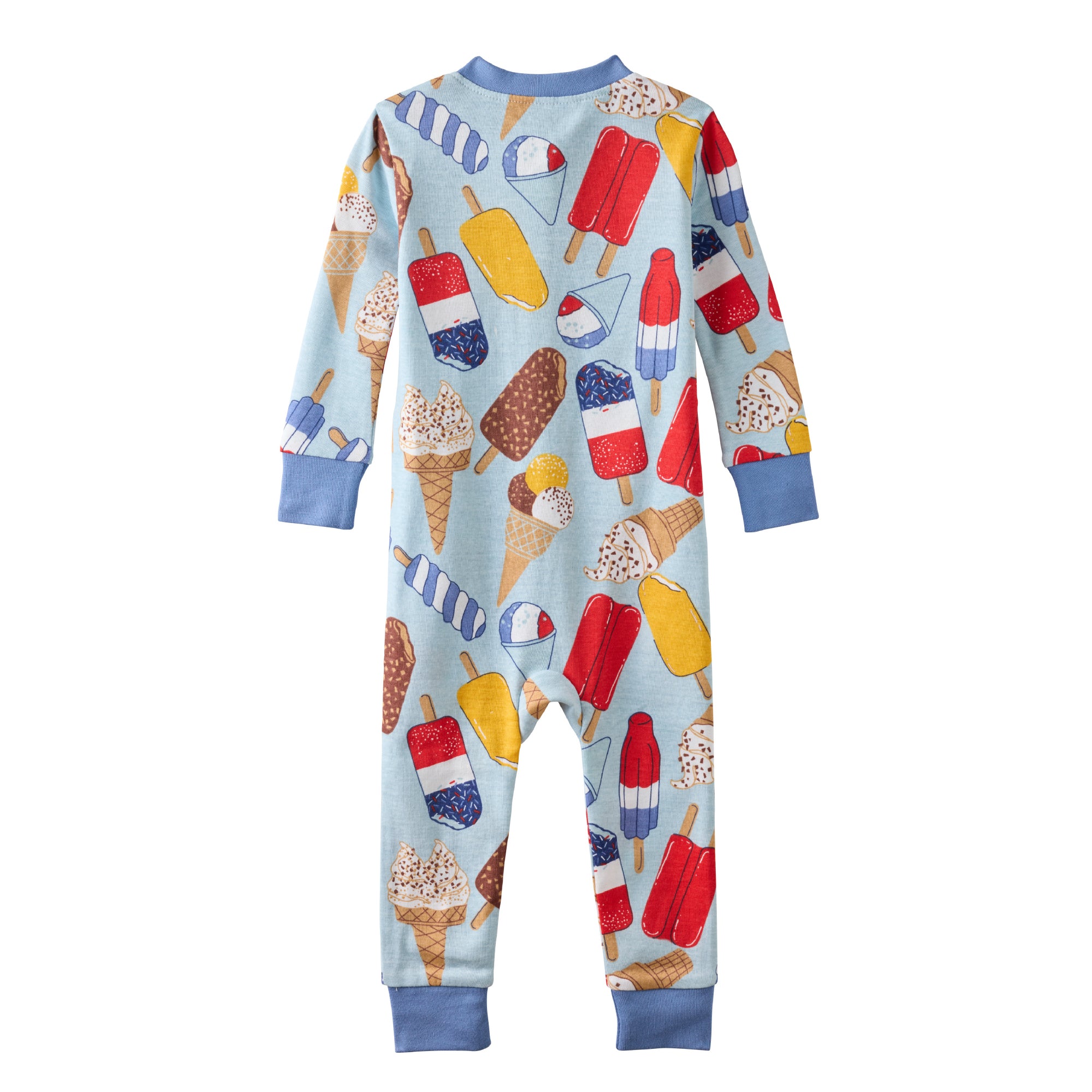 SHAWN  footless onesie pajamas in Chill Out on a white background
