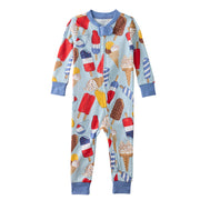 SHAWN  footless onesie pajamas in Chill Out on a white background
