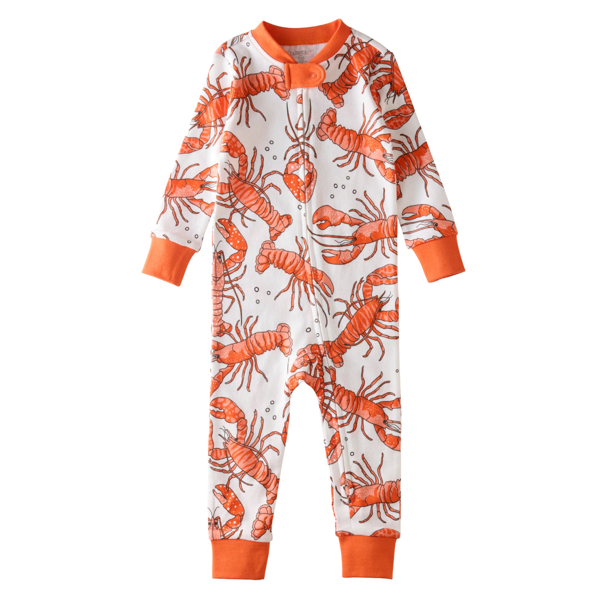 SHAWN  footless onesie pajamas in Clawsome on a white background
