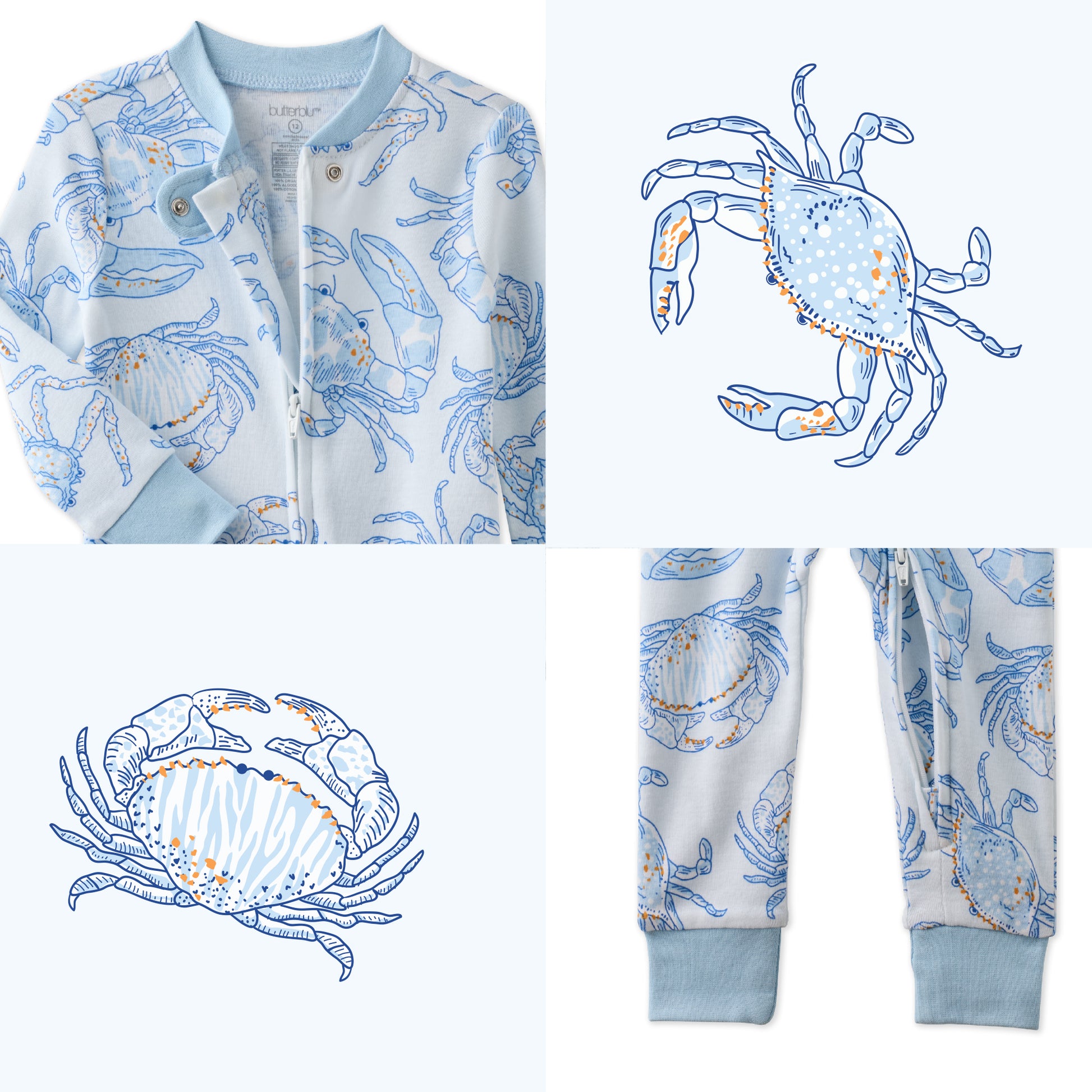 Happy Snappy top and bottom pattern collage
