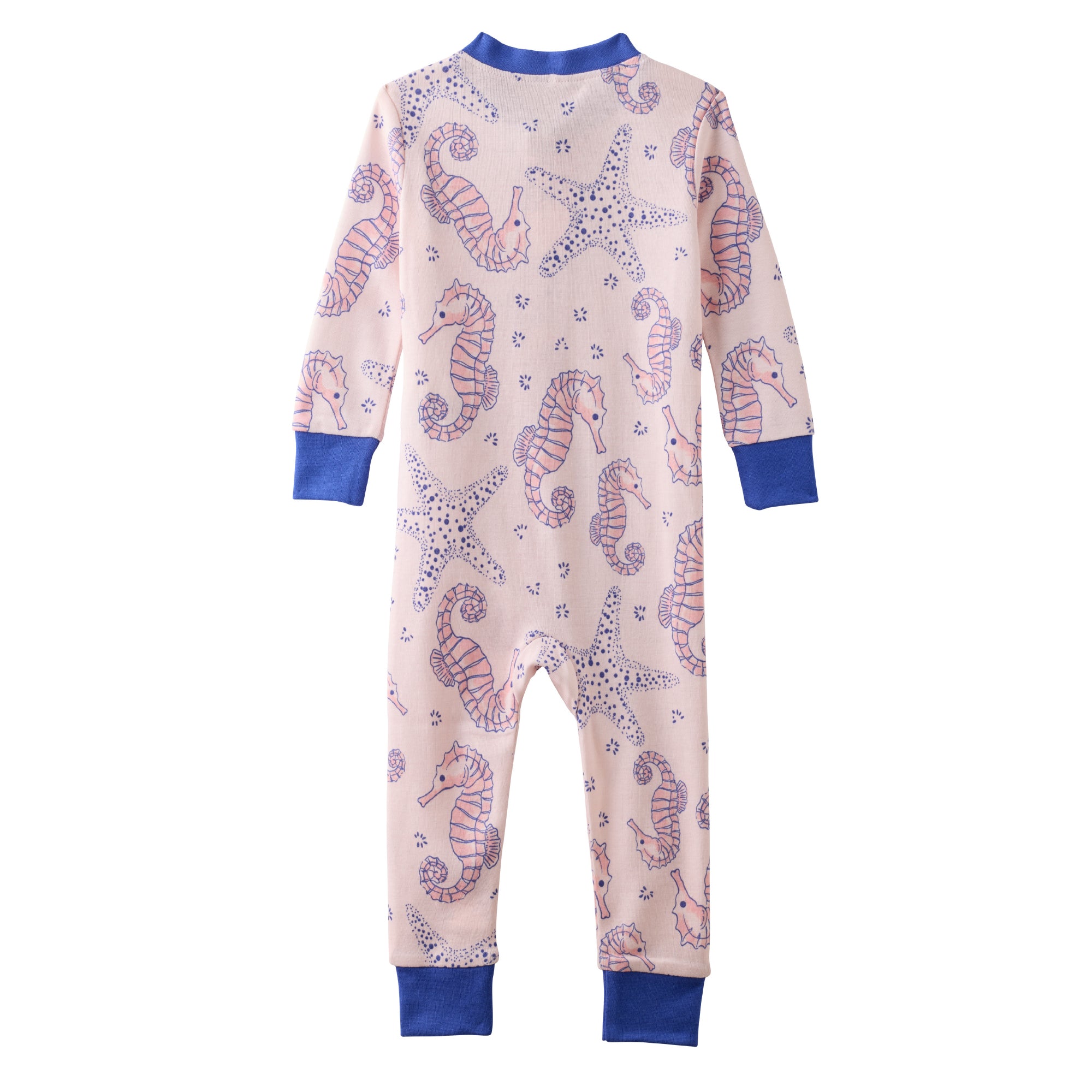SHAWN onesie pajamas in Horse-Sea on a white background