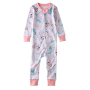 SHAWN onesie pajamas in Little Golfer Pink on a white background
