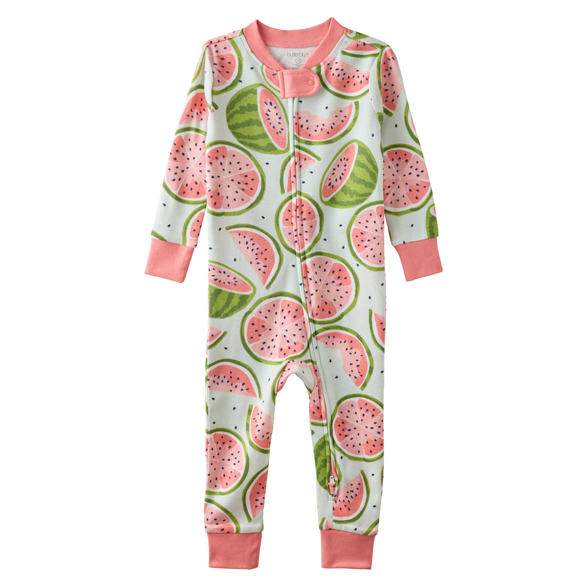 SHAWN onesie pajamas in One in a Melon on a white background
