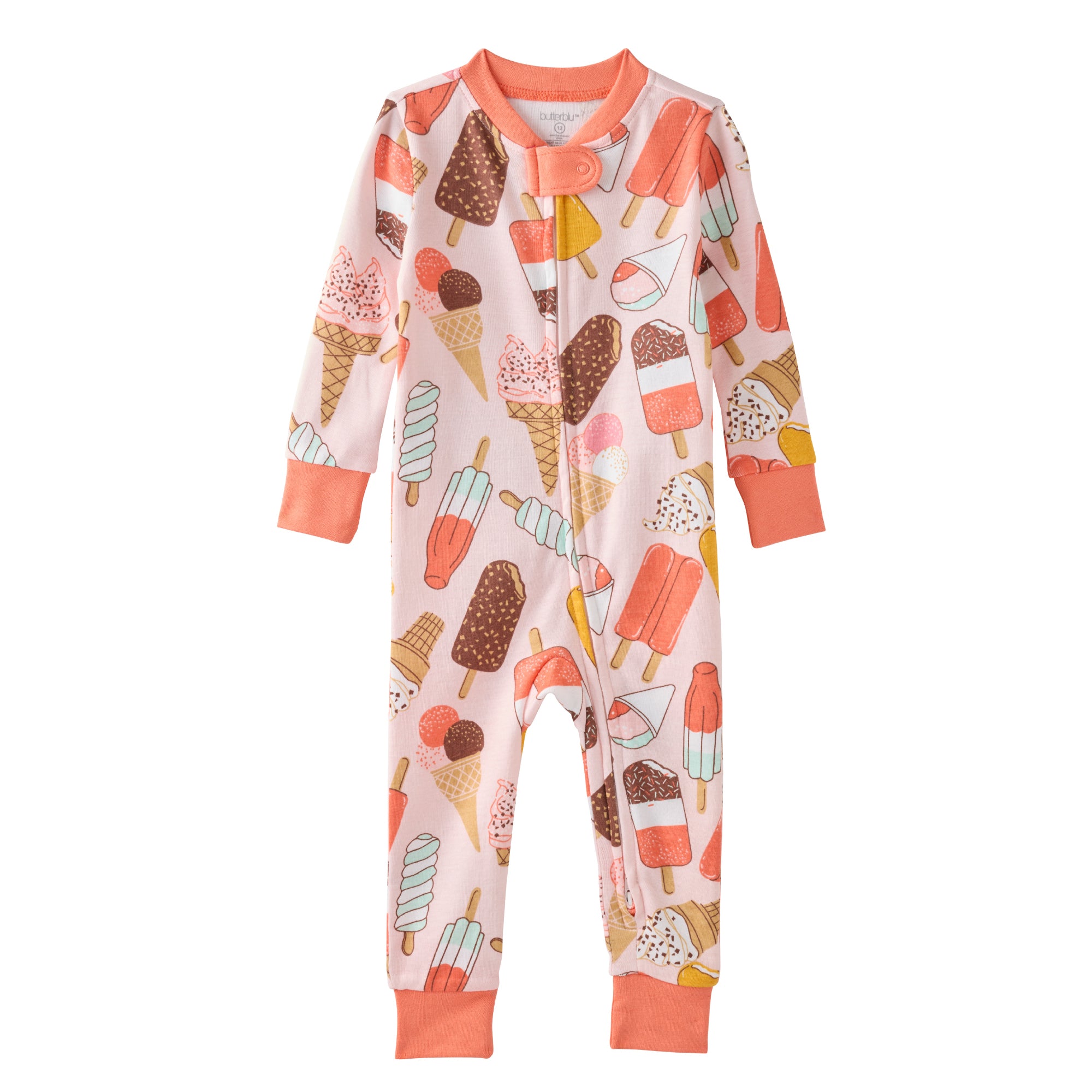 SHAWN onesie pajamas in The Scoop on a white background
