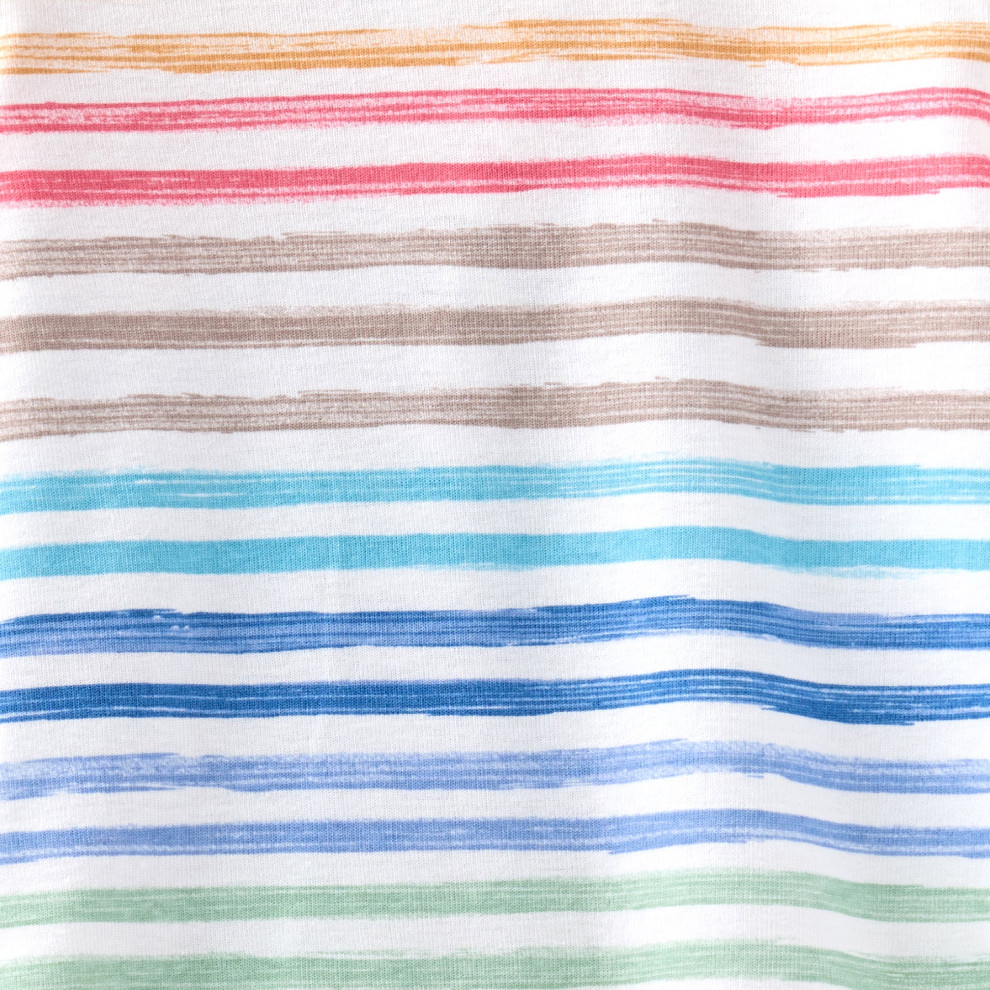 Close-up of fabric with multicolored stripes on a white background