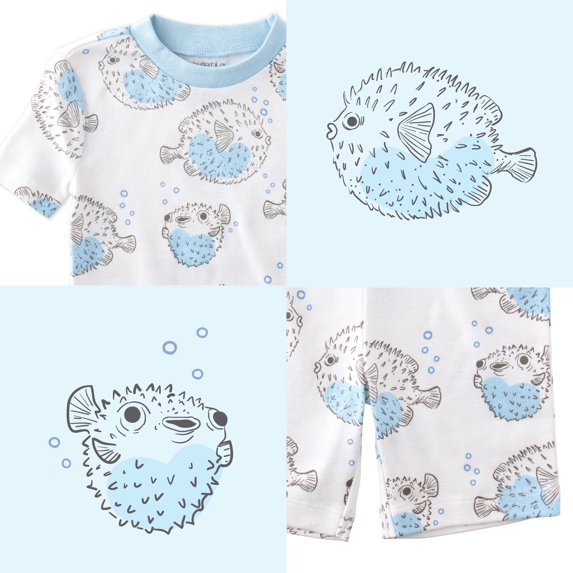 Blowing Bubbles top and bottom pattern collage

