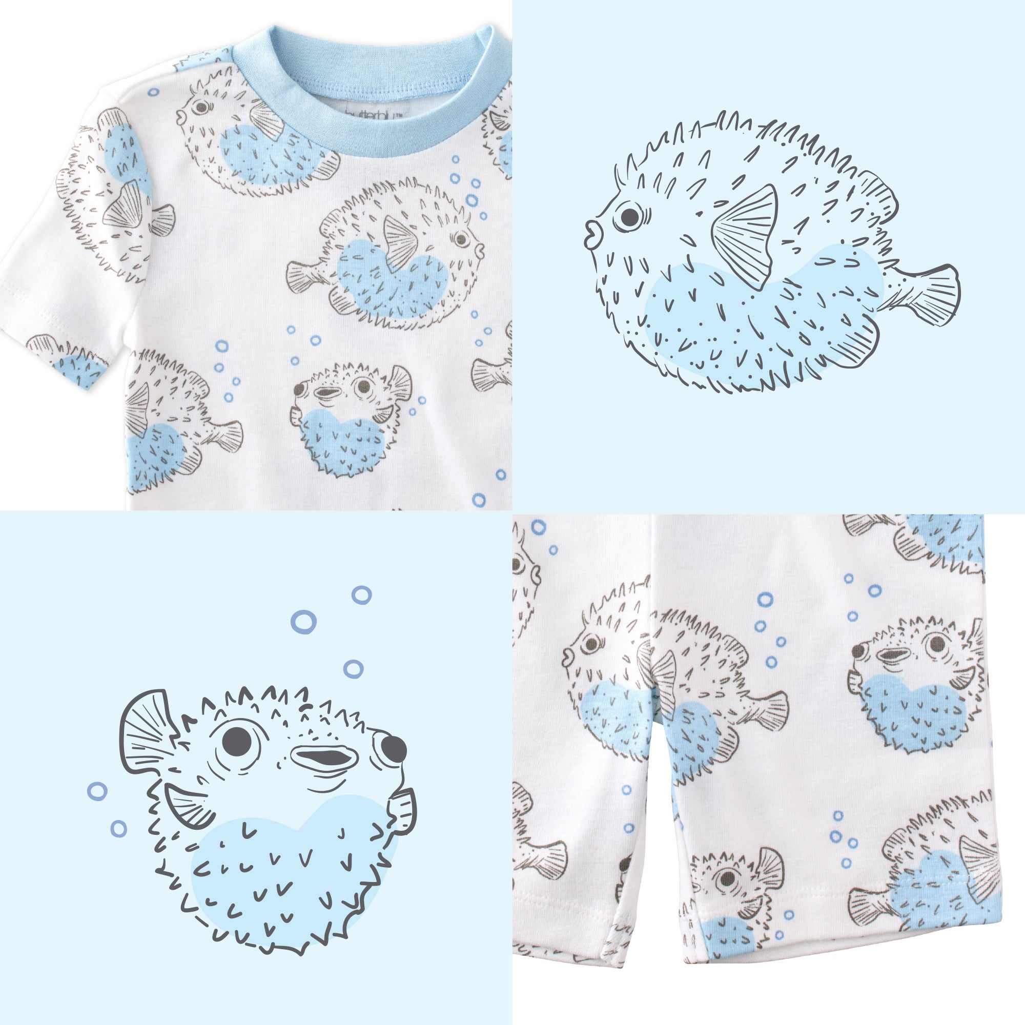 Blowing Bubbles top and bottom pattern collage
