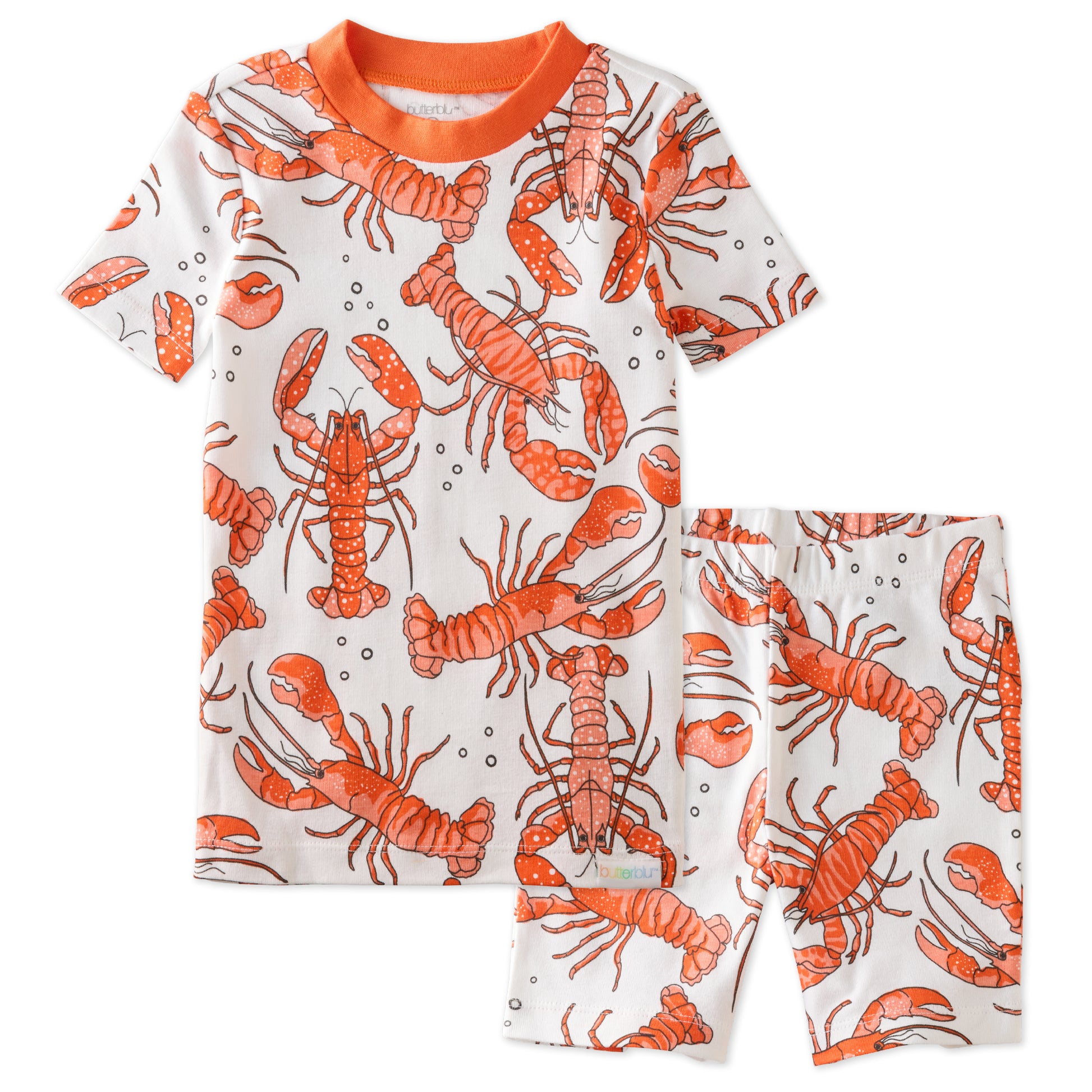 SHADE  two piece short pajama set in Clawsome on a white background
