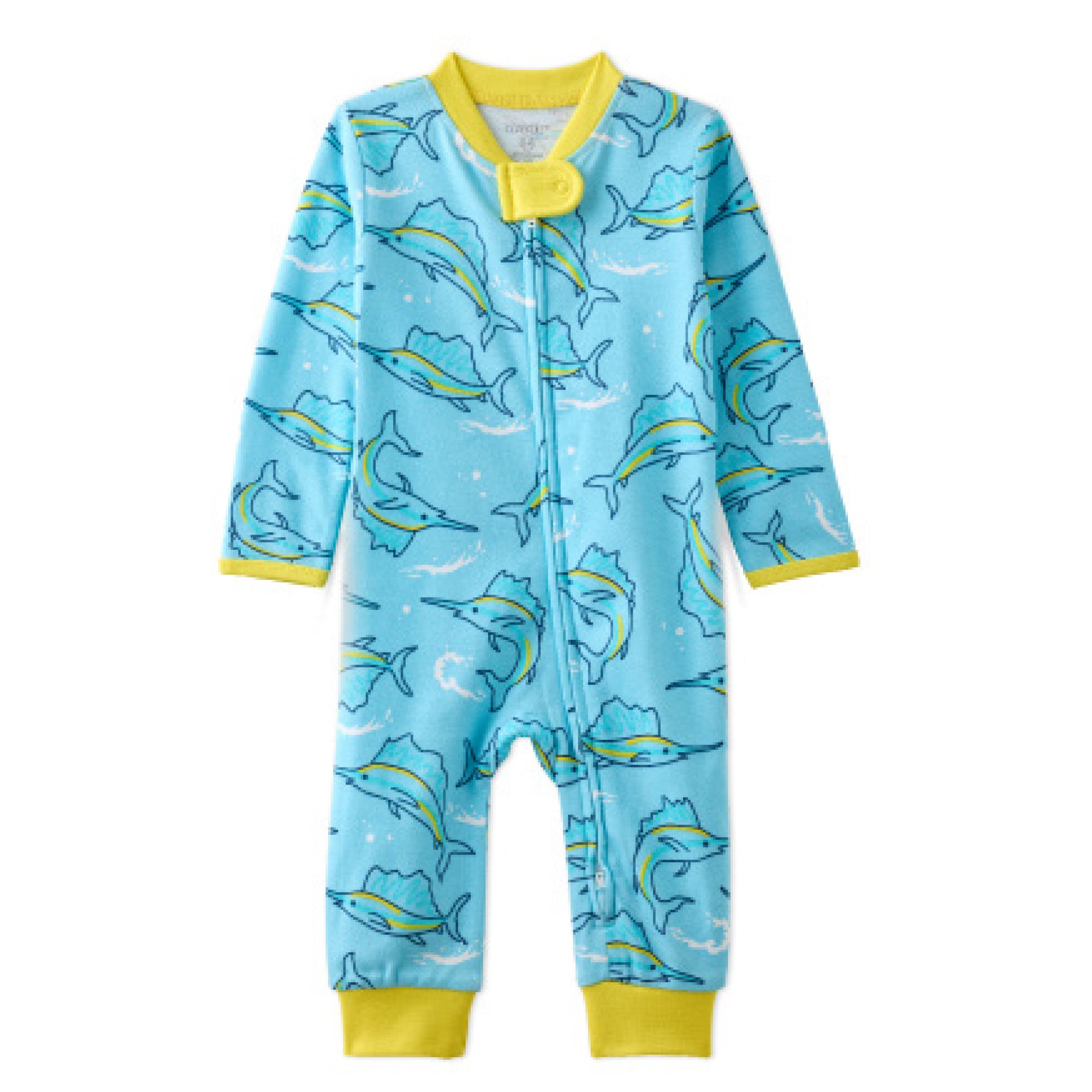 SHADOW onesie pajamas in Big Catch on a white background
