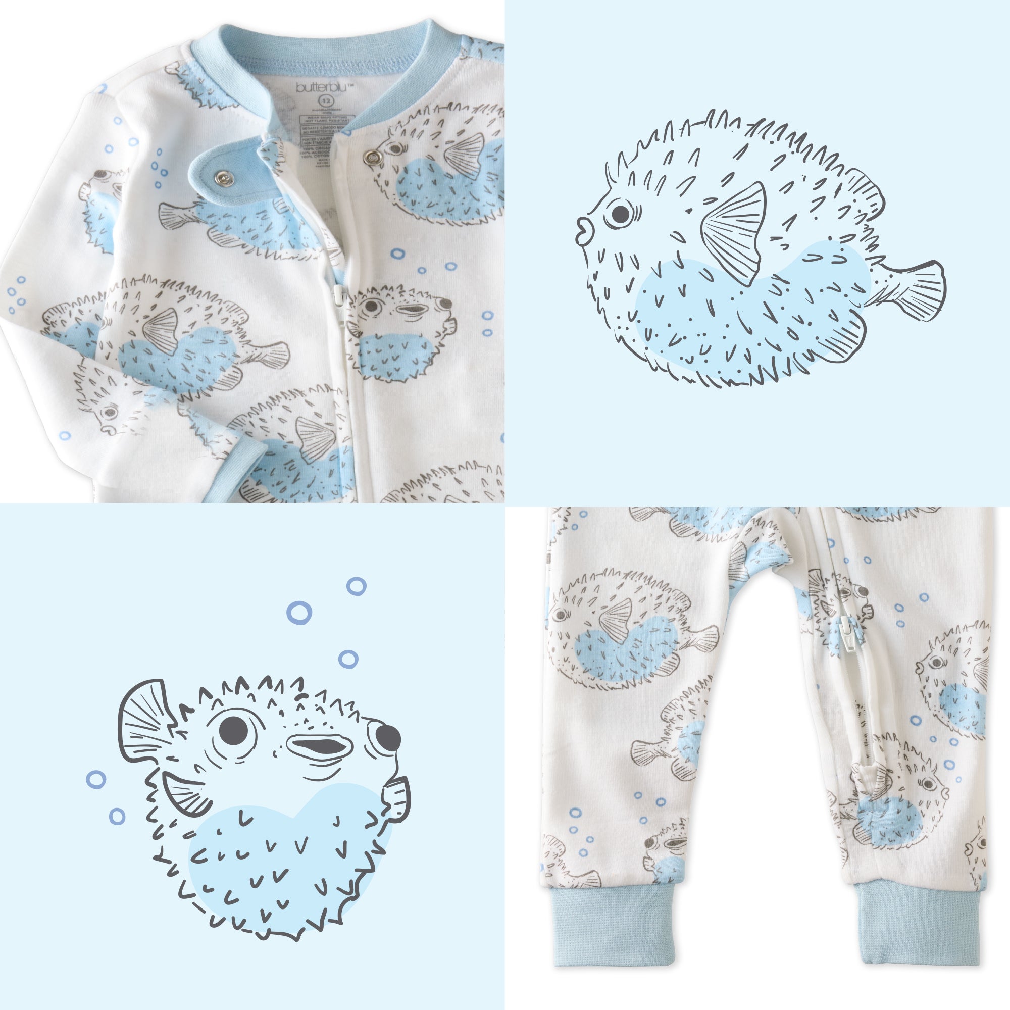 Blowing Bubbles top and bottom pattern collage