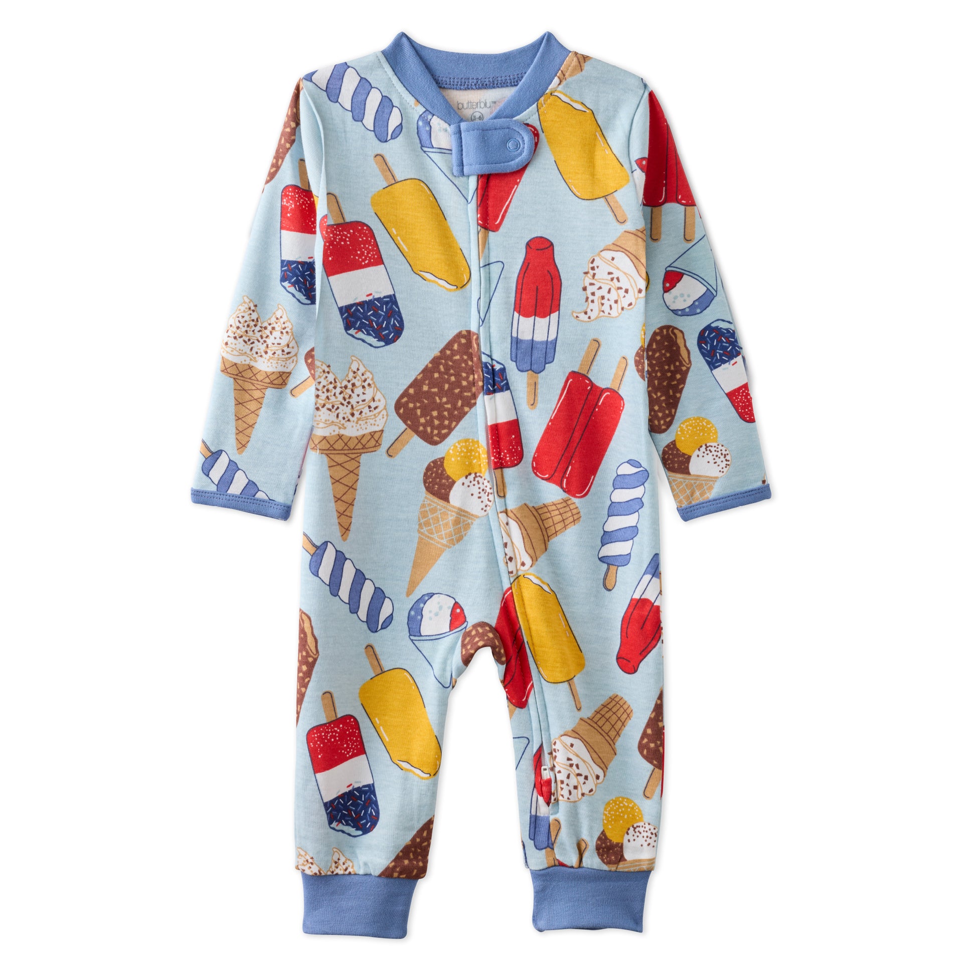 SHADOW onesie pajamas in Chill Out on a white background
