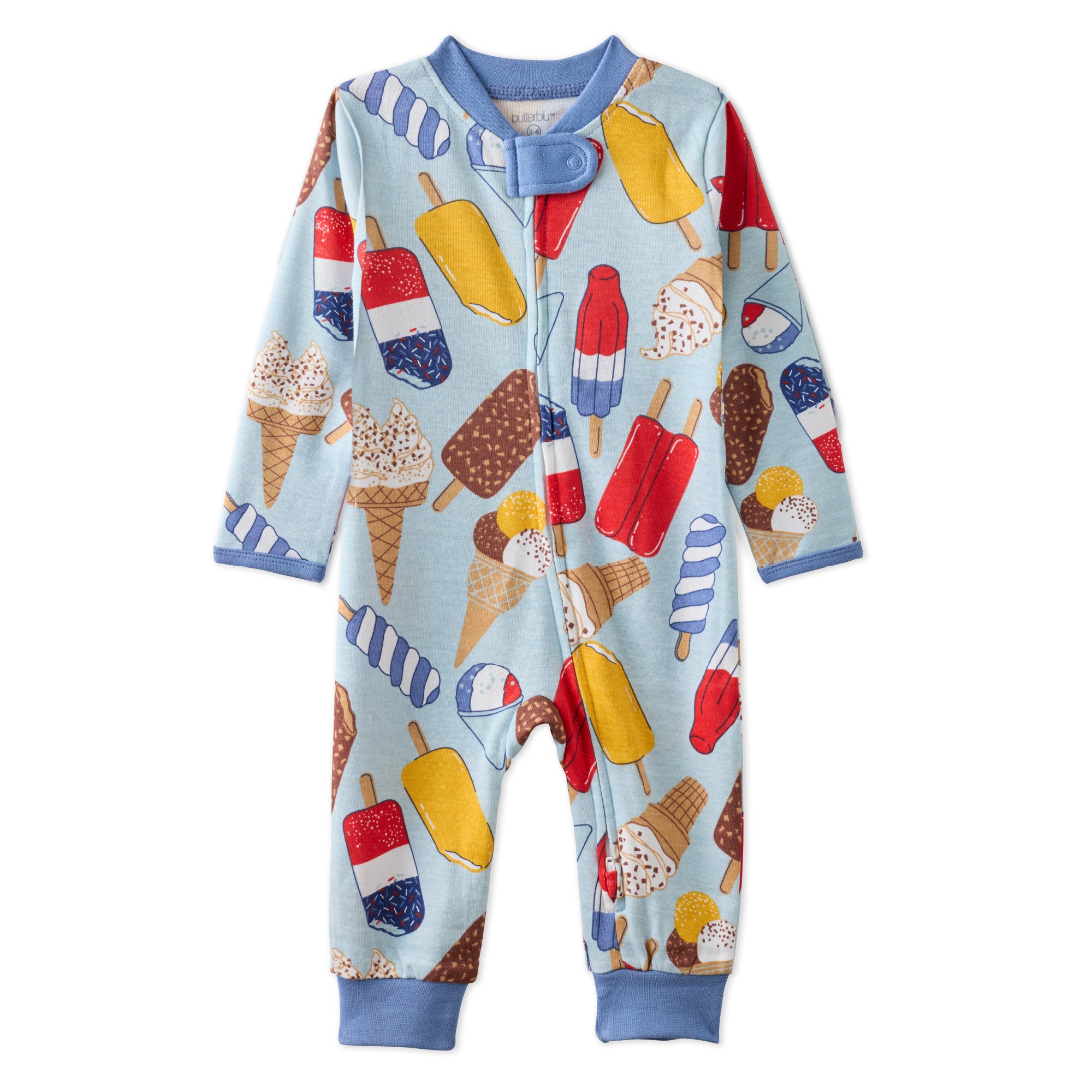 SHADOW onesie pajamas in Chill Out on a white background
