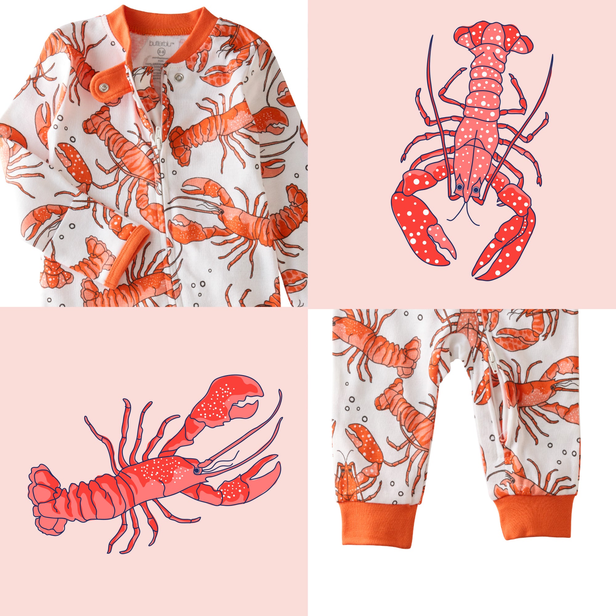 Clawsome top and bottom pattern collage
