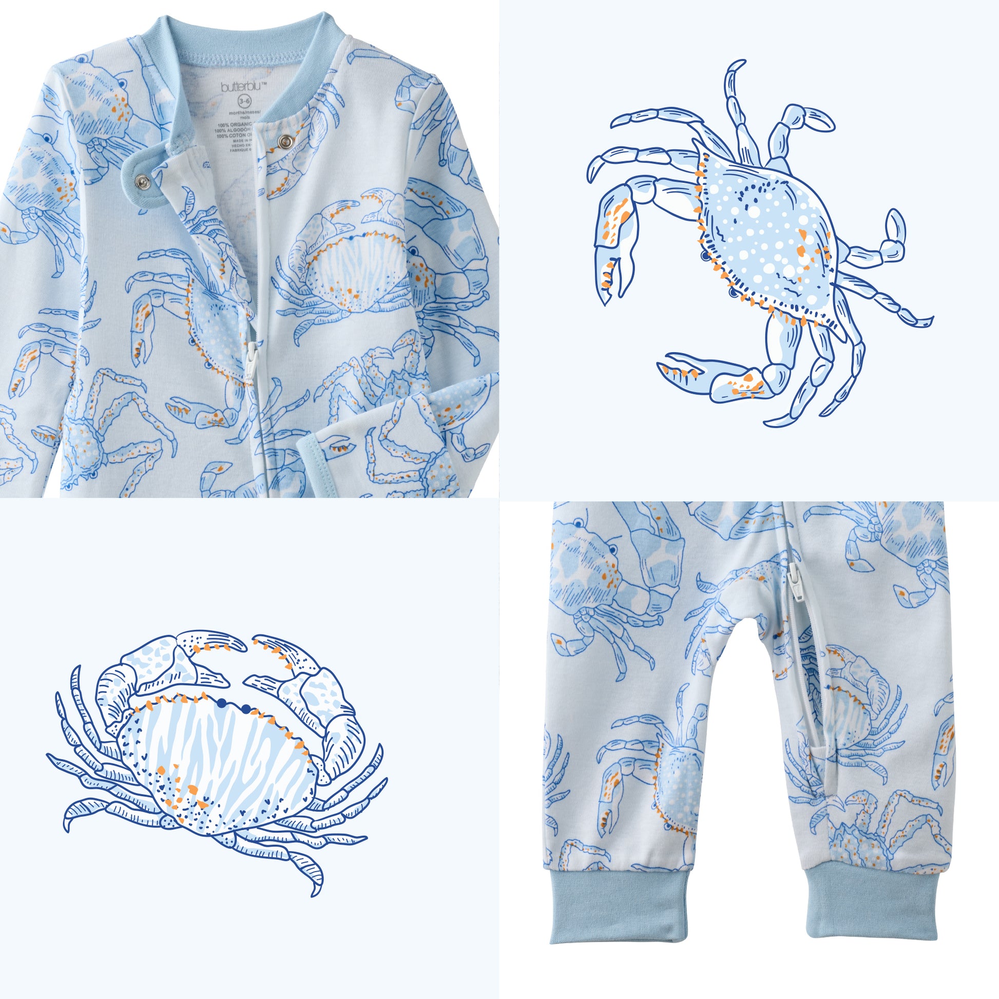 Happy Snappy top and bottom pattern collage
