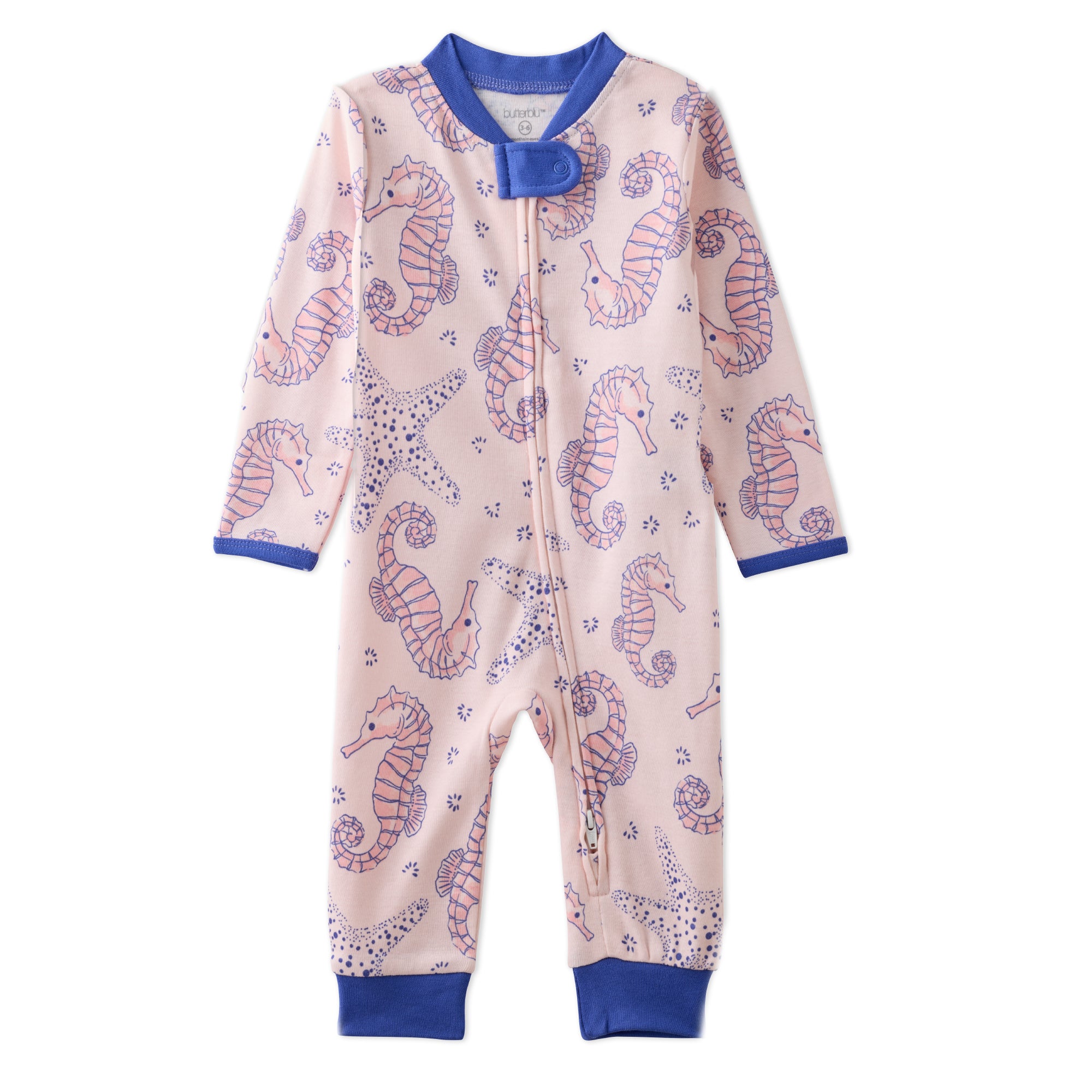 SHADOW onesie pajamas in Horse-Sea on a white background
