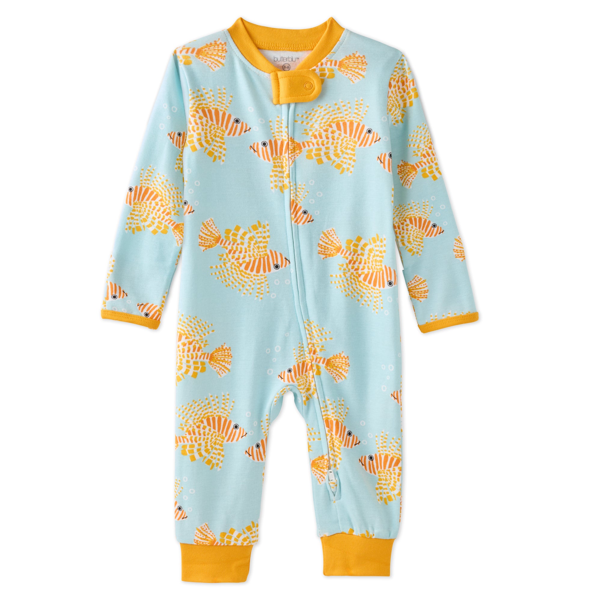 SHADOW onesie pajamas in Lion of the Sea on a white background
