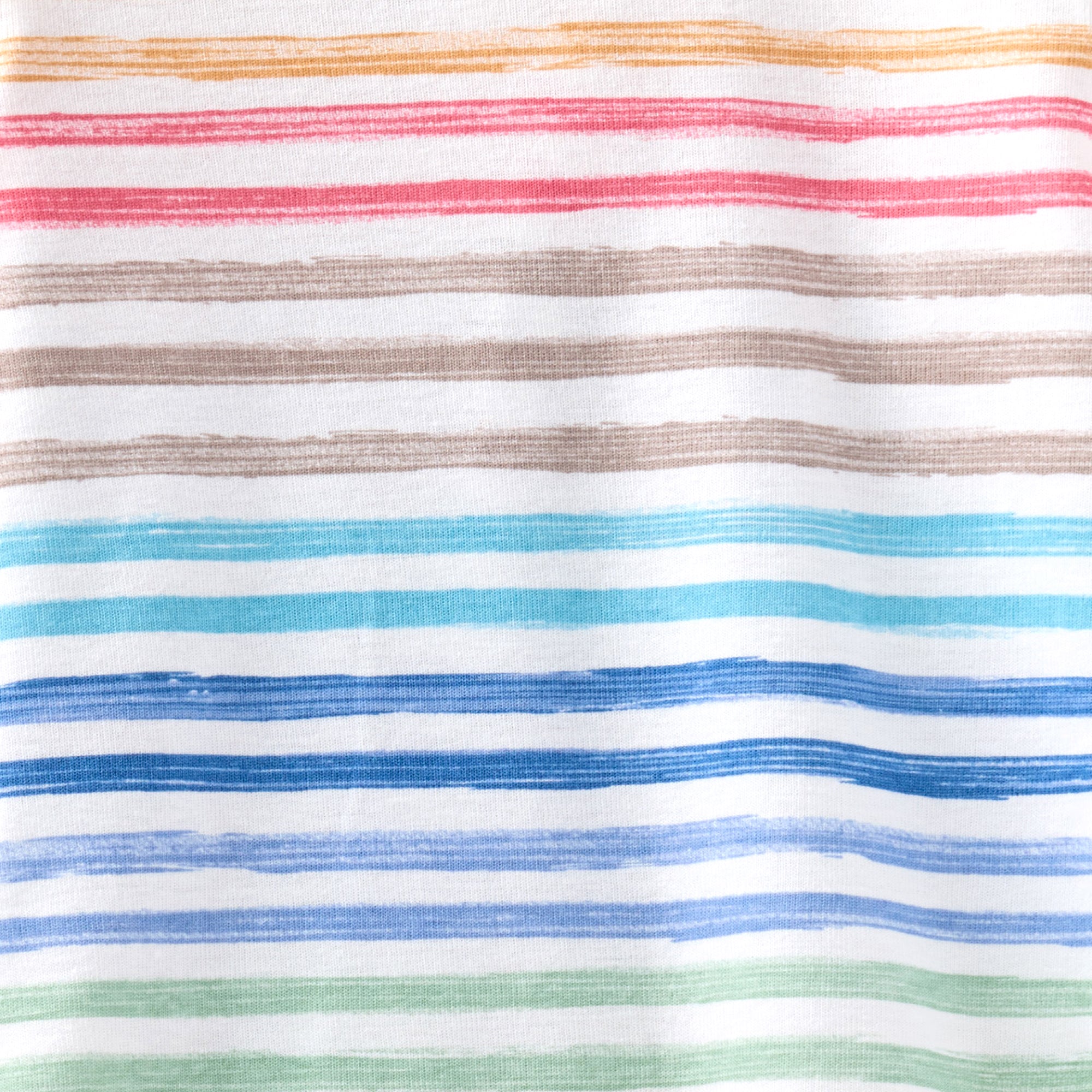 Close-up of fabric with multicolored stripes on a white background